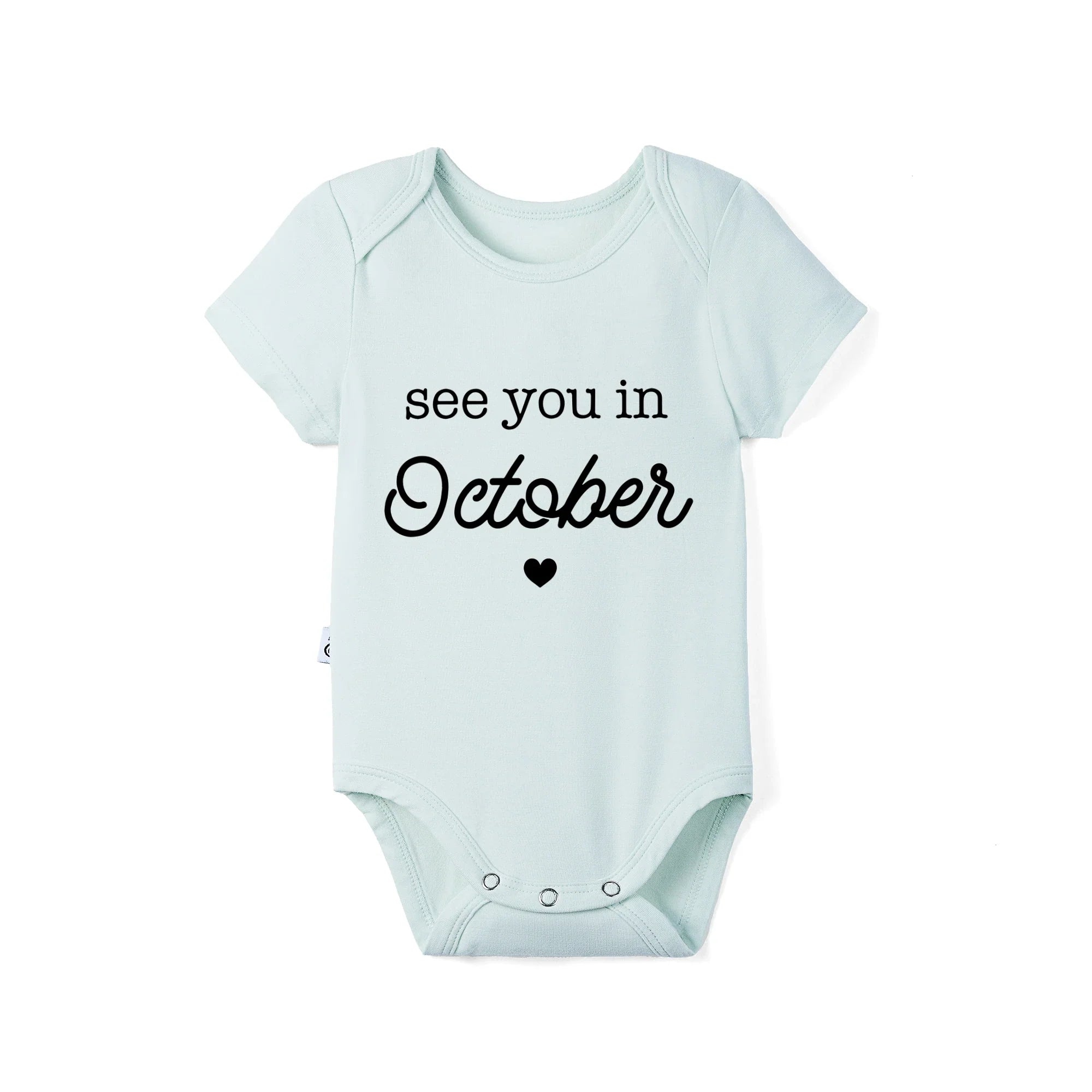 'see You In October' Bamboo Baby Bodysuit