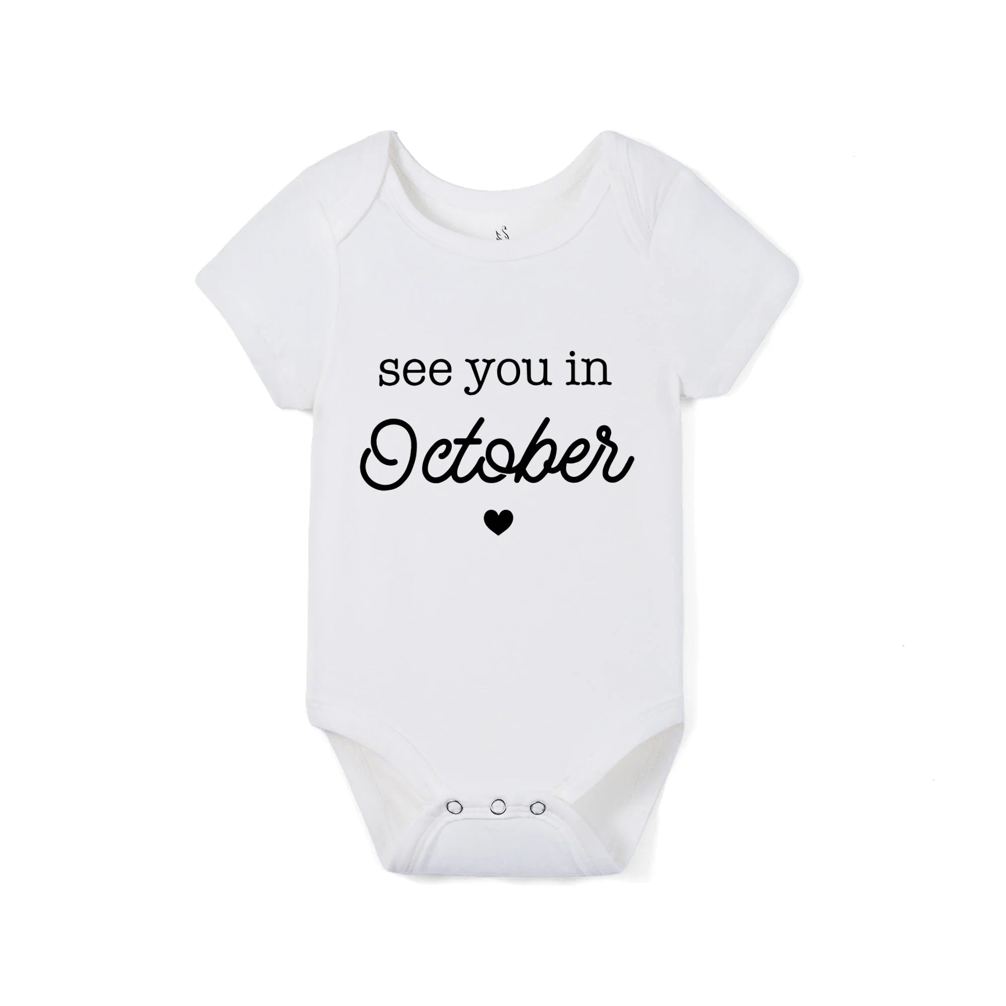 'see You In October' Bamboo Baby Bodysuit