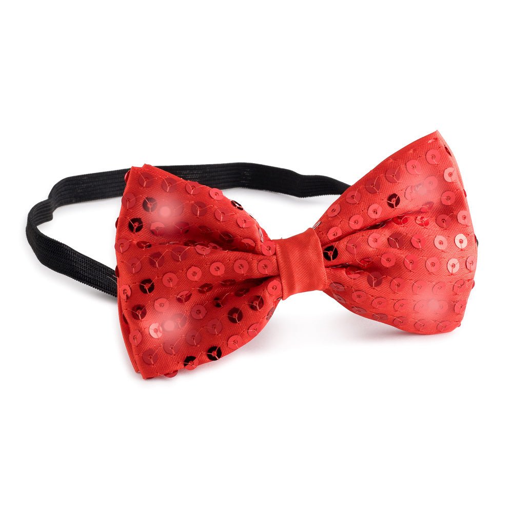 Sequin Bow Tie With Led Flashing Lights