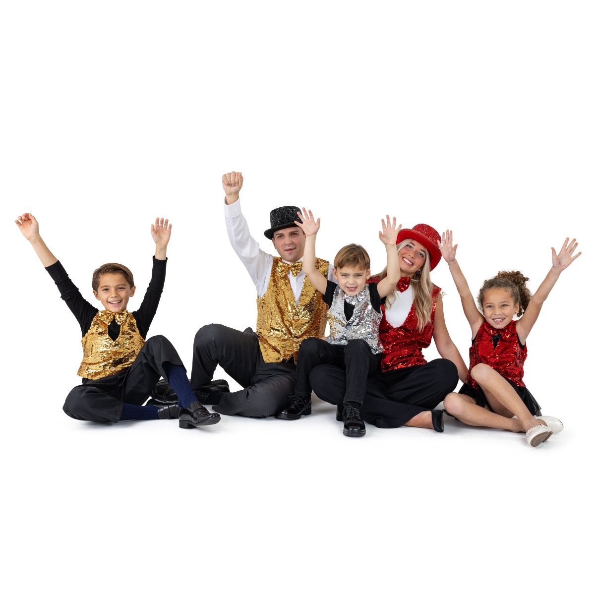 Sequin Vest With Bowtie - Adults
