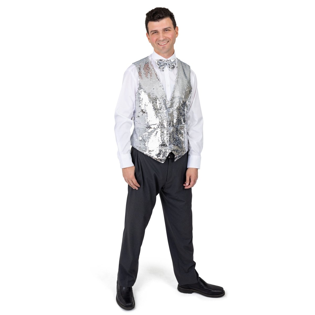 Sequin Vest With Bowtie - Adults