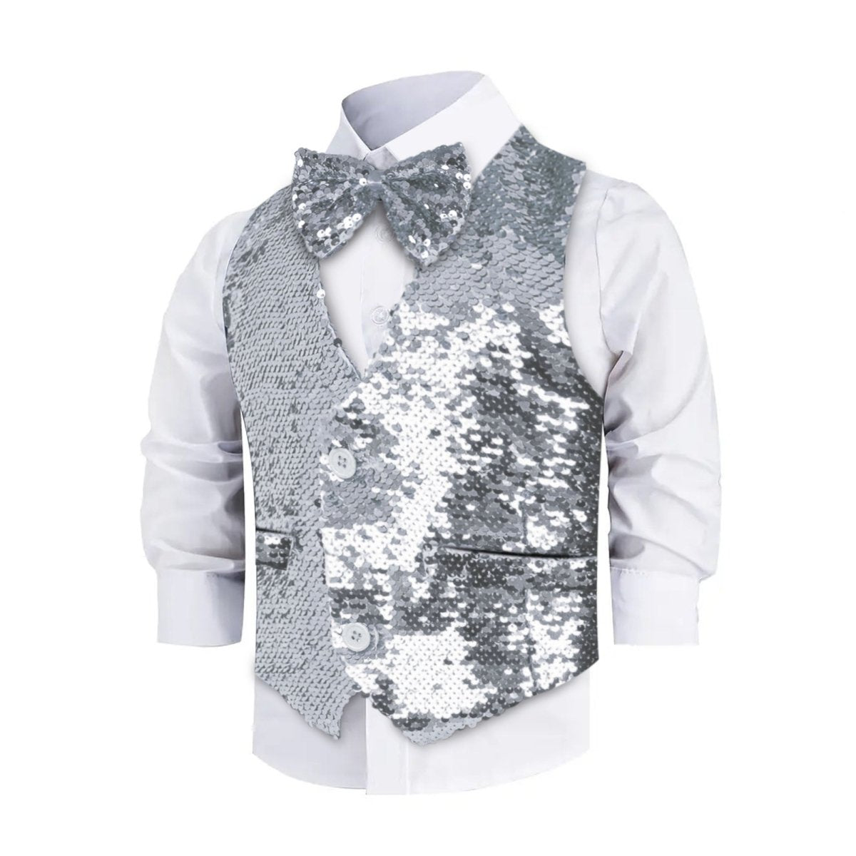 Sequin Vest With Bowtie - Kids