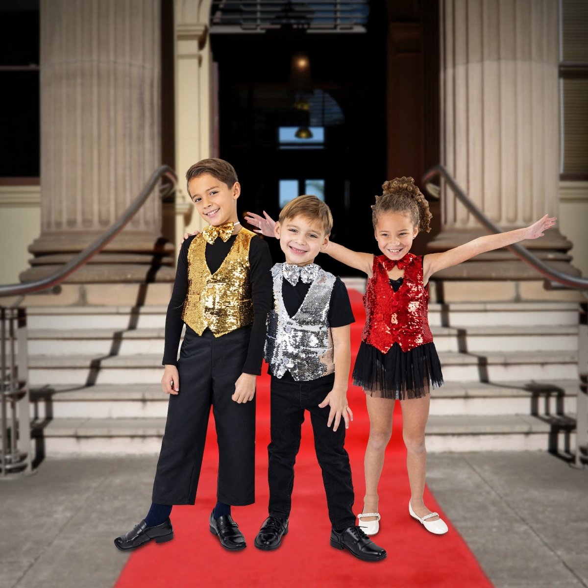 Sequin Vest With Bowtie - Kids