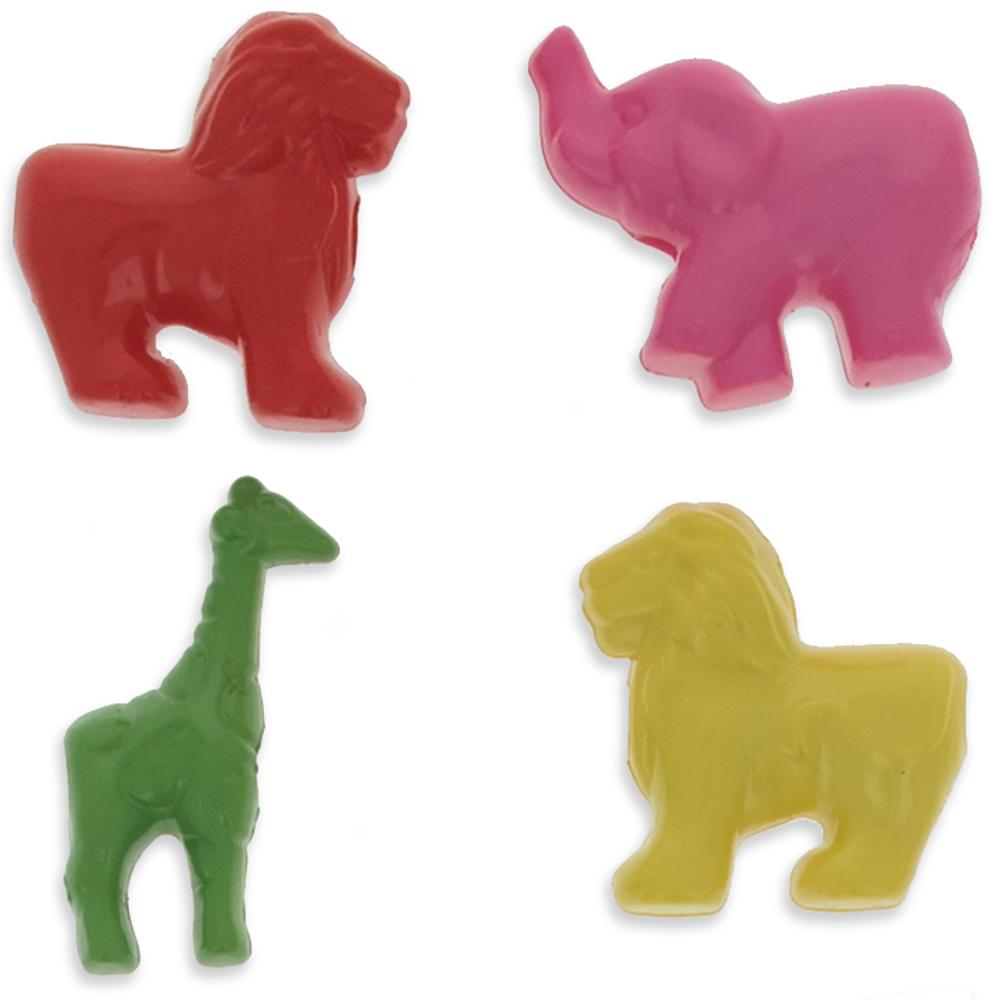 Set Of 200 Elephant, Lion, Giraffe Zoo Animal Pony Beads