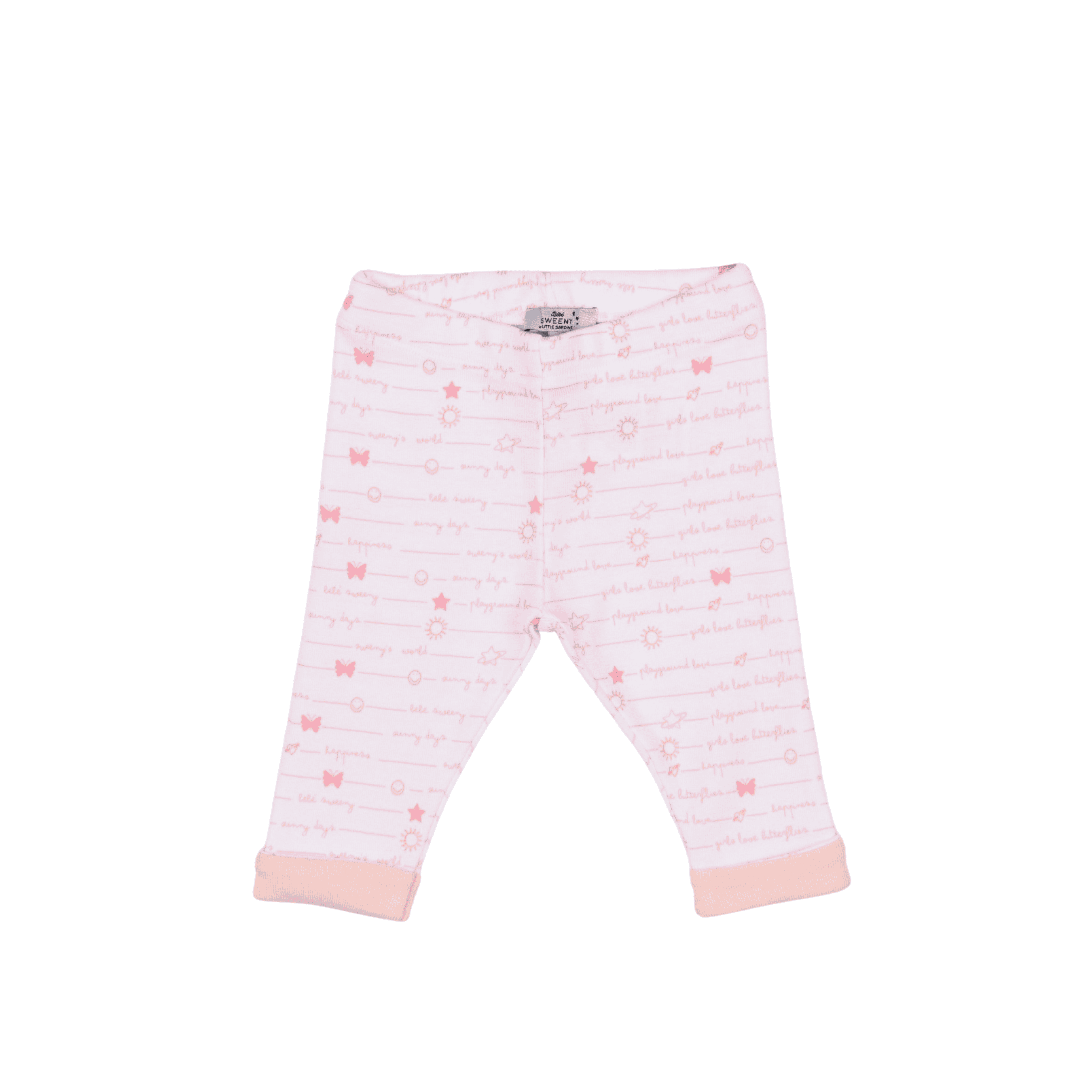 Baby Girls White & Cloud Pink Organic Cotton Bodysuit Set (4)