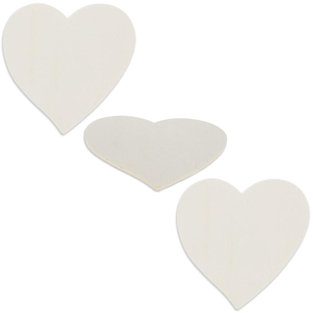 4.75-inch Unfinished Wooden Heart Cutouts For Diy Crafts: Set Of 3