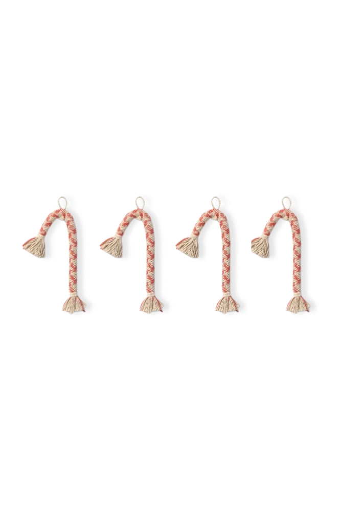 CANDY CANE ORNAMENTS (SET OF 4)