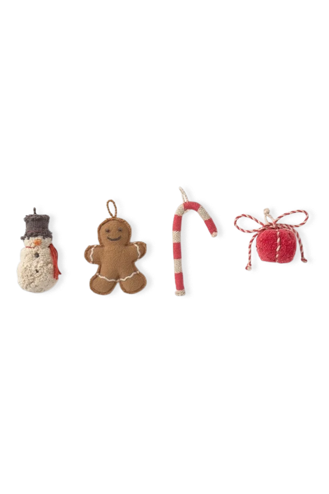 CHRISTMAS CREW ORNAMENTS (SET OF 4)