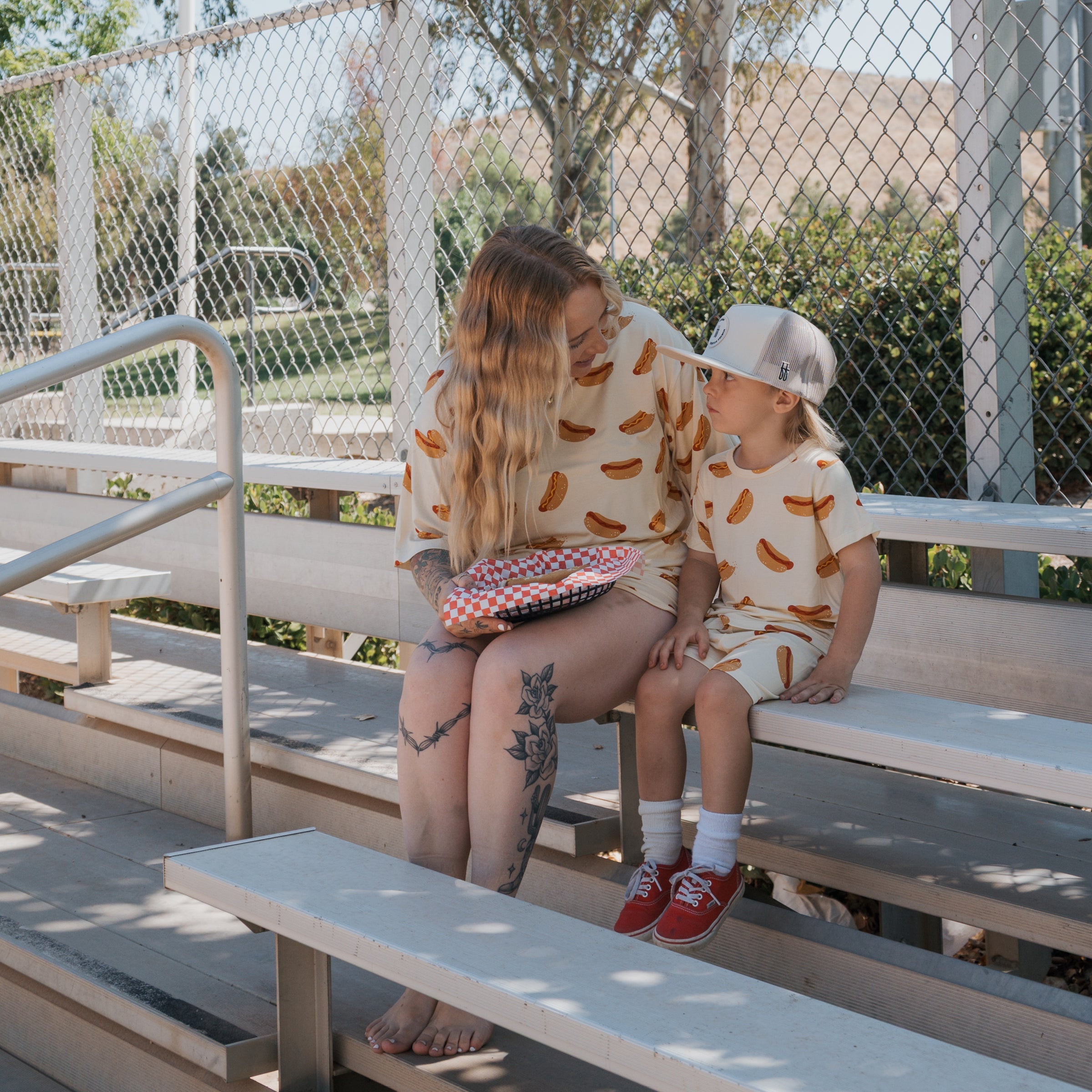 Bamboo Short Set | Hot Dogs