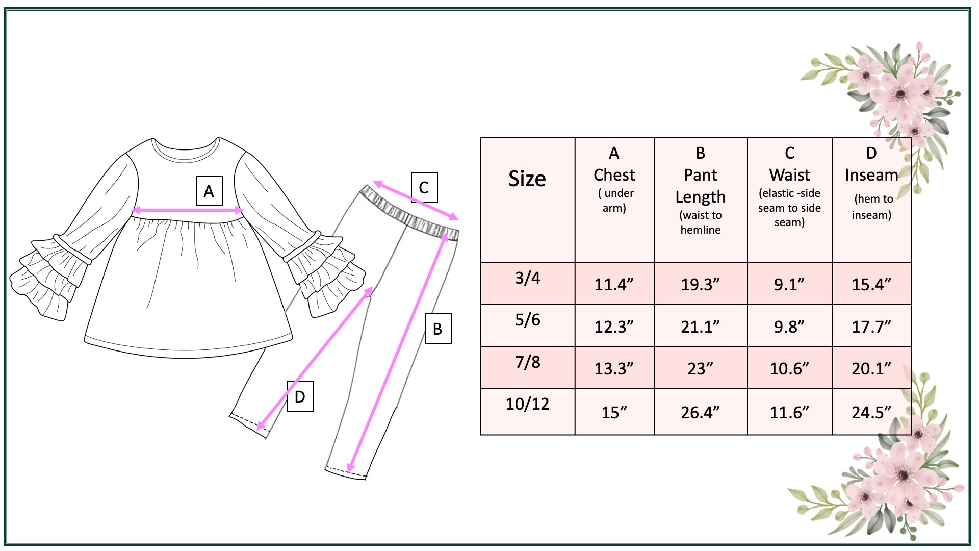 Floral 3 Ruffles Shirt Set
