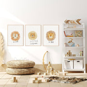 Cute Lion Prints - Luster Paper Nursery Wall Art Prints
