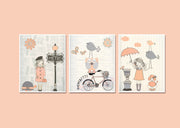 French Paris Metro Set - Luster Paper Nursery Wall Art Prints