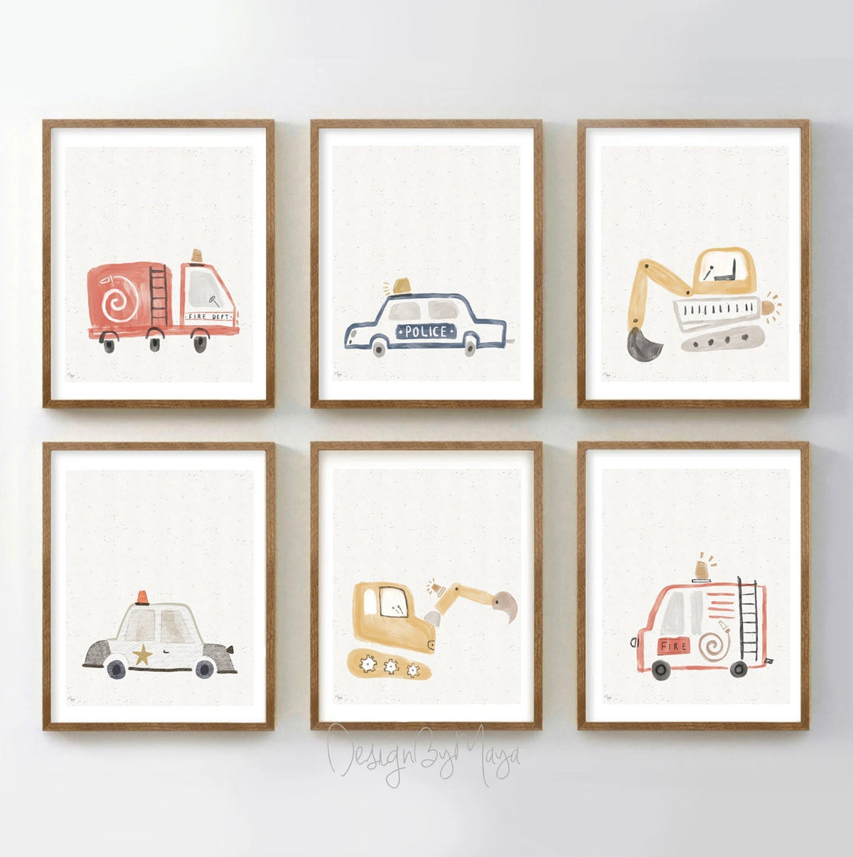 Baby Safari Animals Prints - Luster Paper Nursery Wall Art Prints