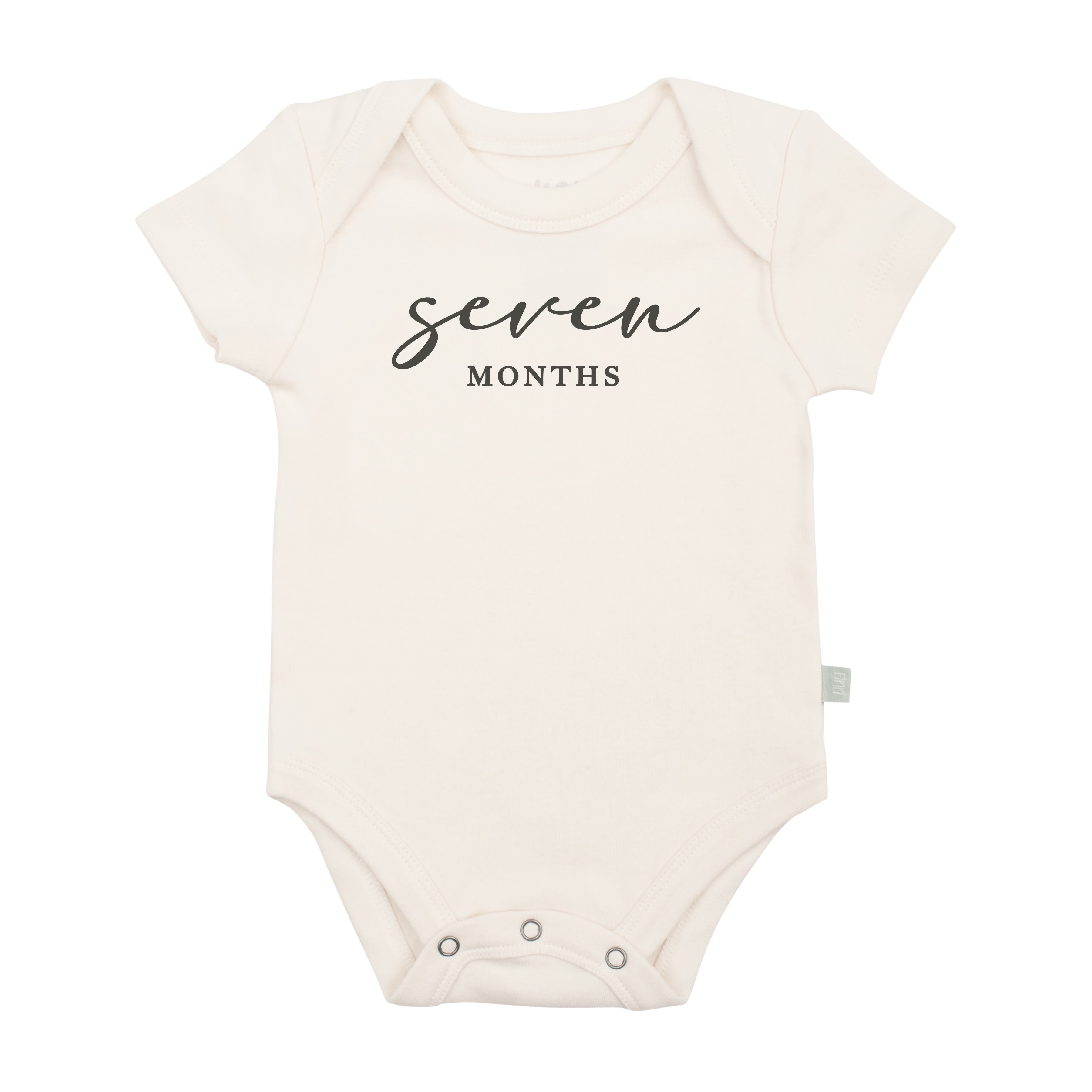 Graphic Bodysuit | Seven Months Milestone Charcoal