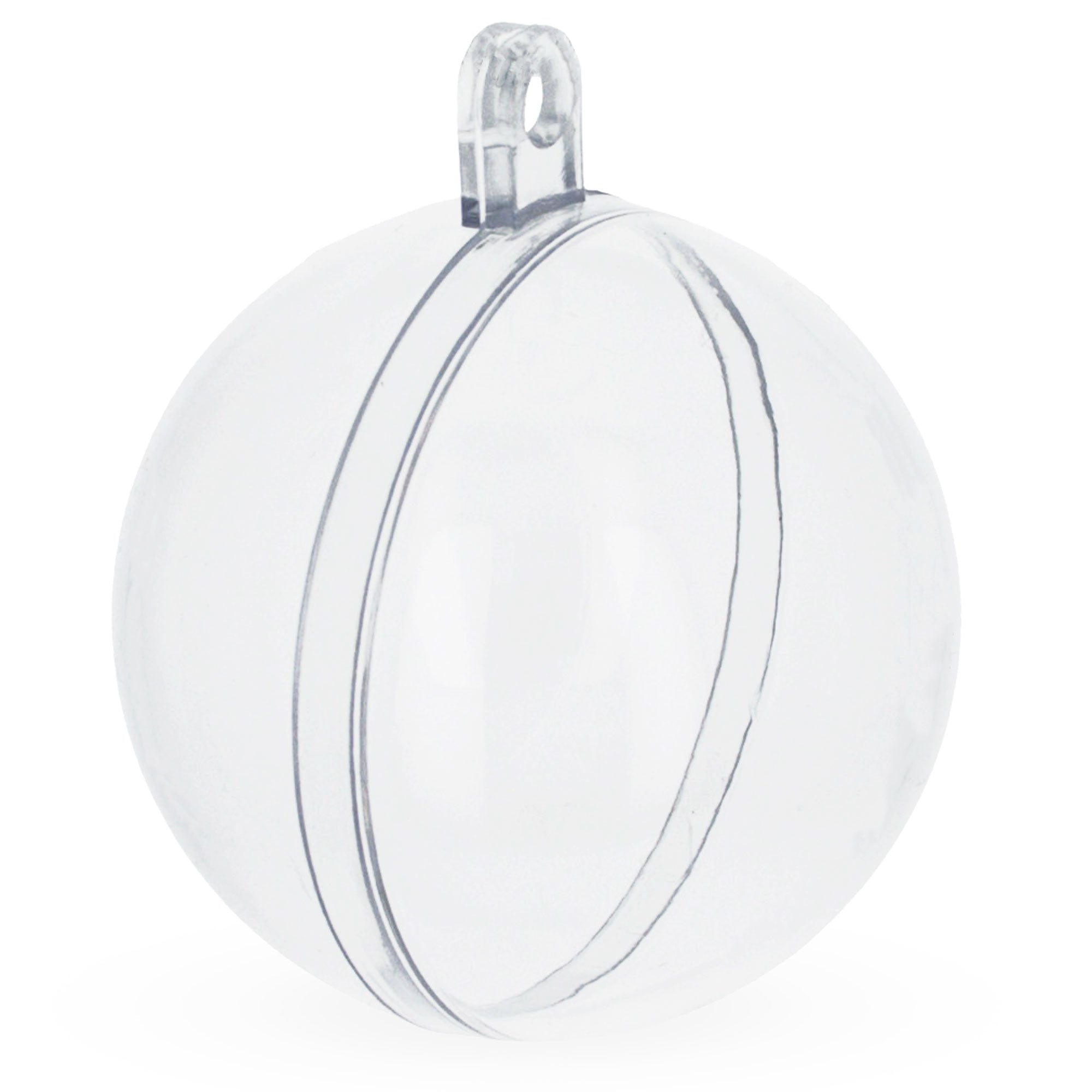 Set Of 6 Clear Plastic Ball Ornaments 1.92 Inches (49 Mm)