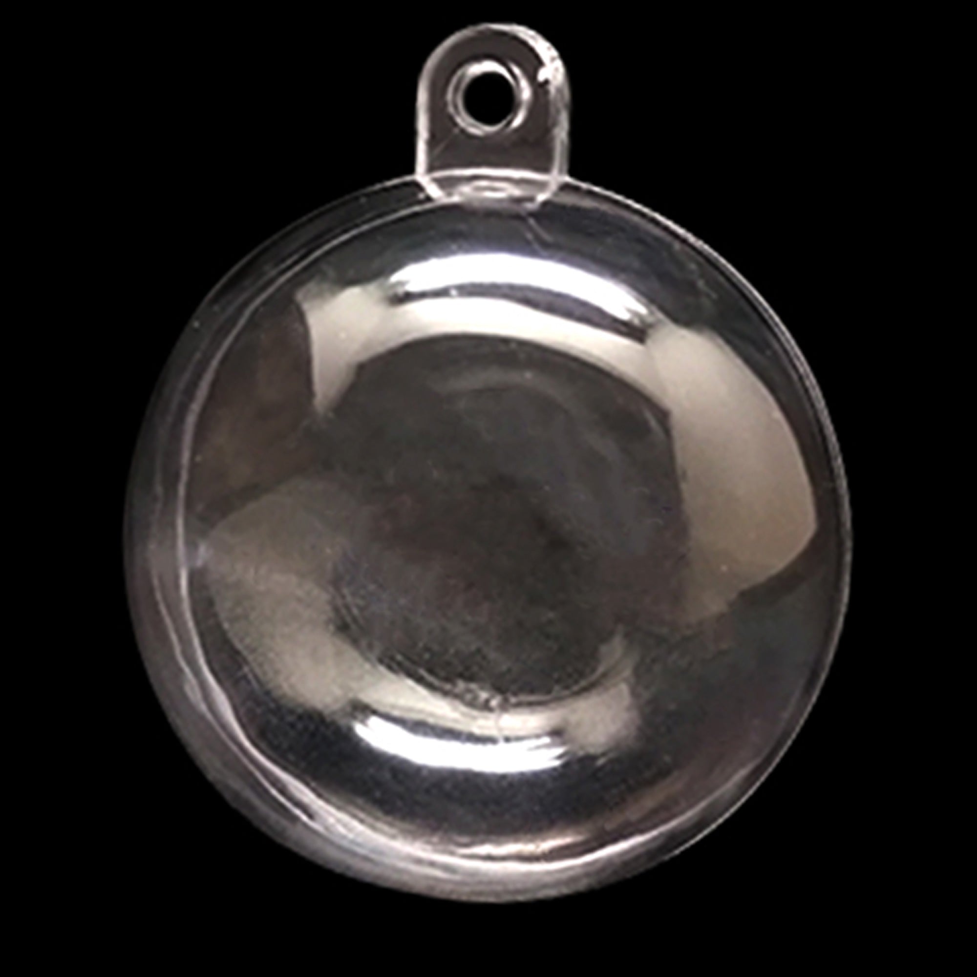 Set Of 3 Clear Plastic Ball Ornaments 2.7 Inches (69 Mm)