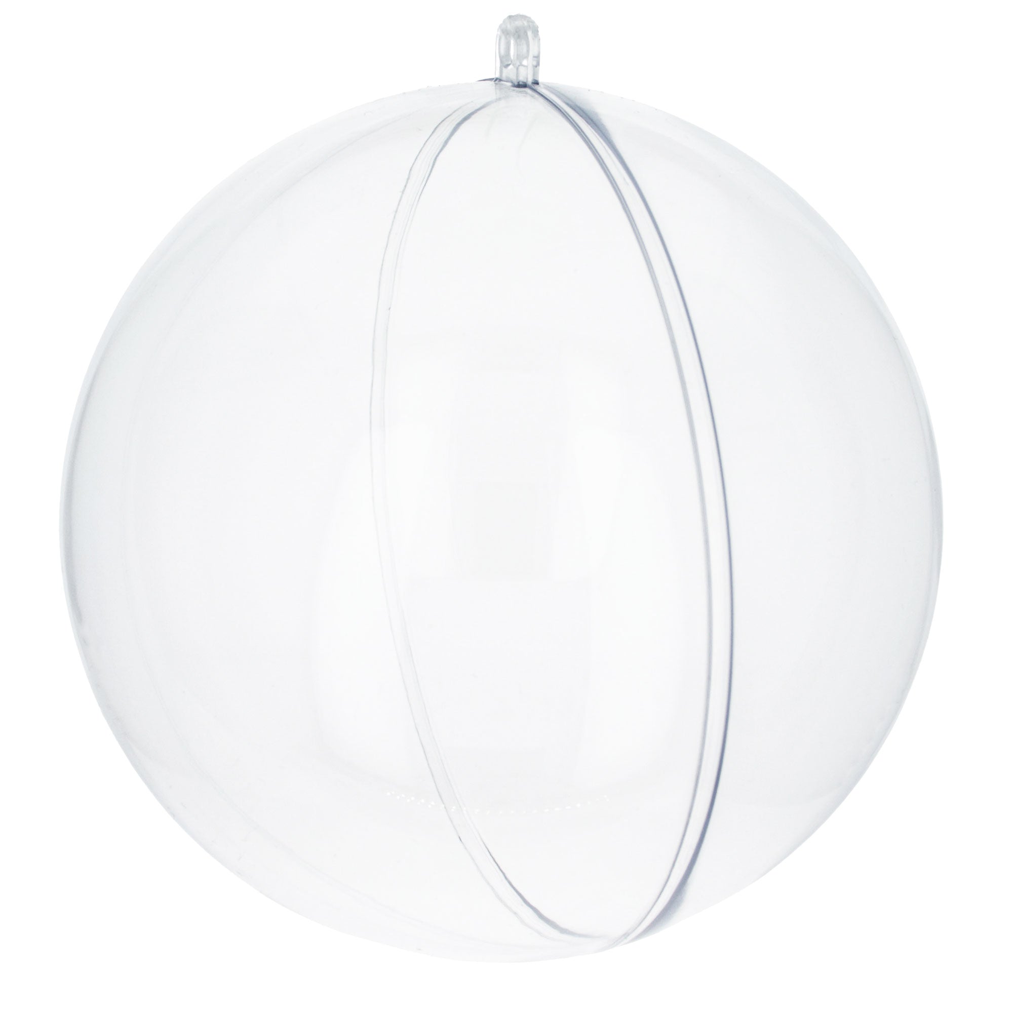 Set Of 3 Clear Plastic Ball Ornaments 3.45 Inches (88 Mm)