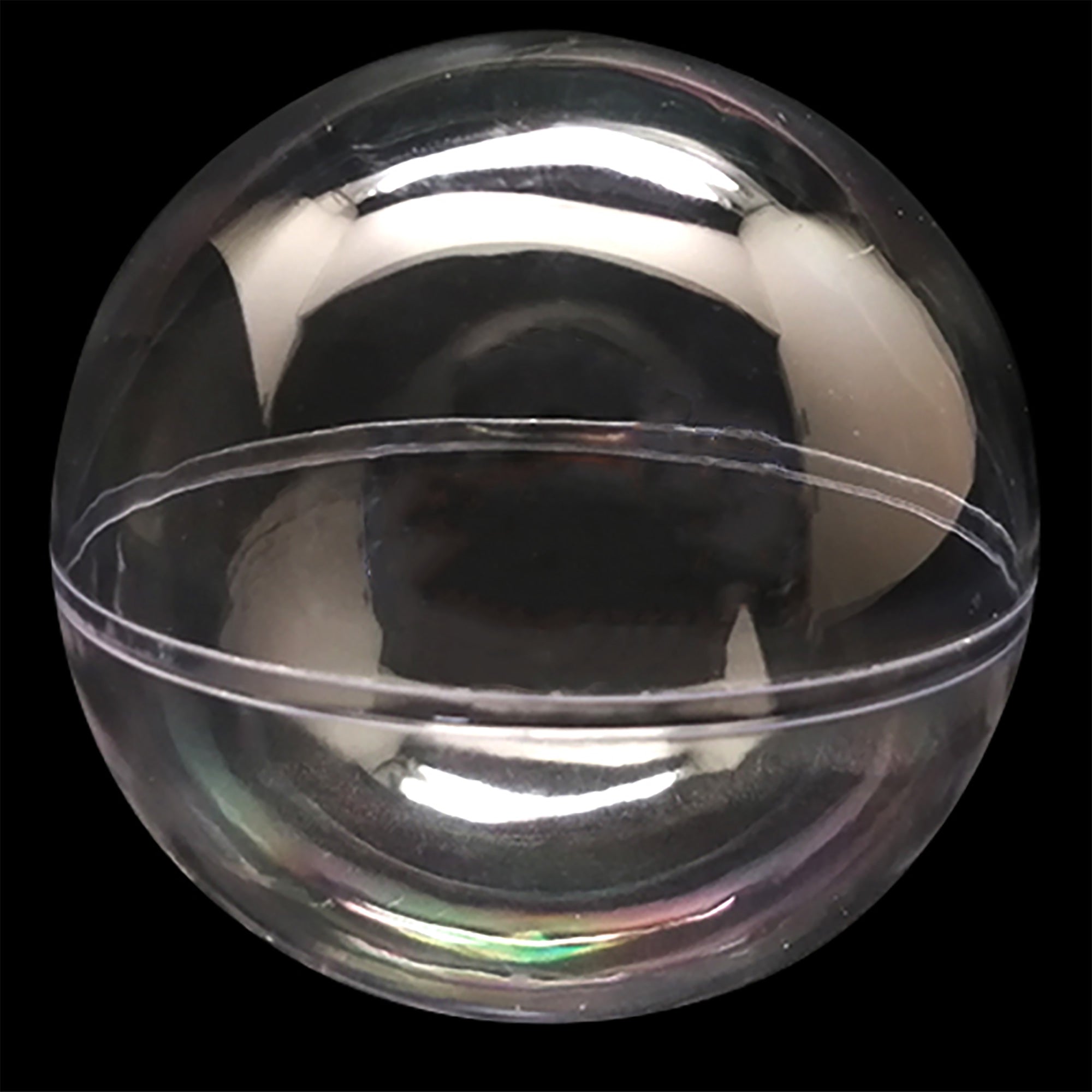 Set Of 3 Clear Plastic Ball Ornaments 3.9 Inches