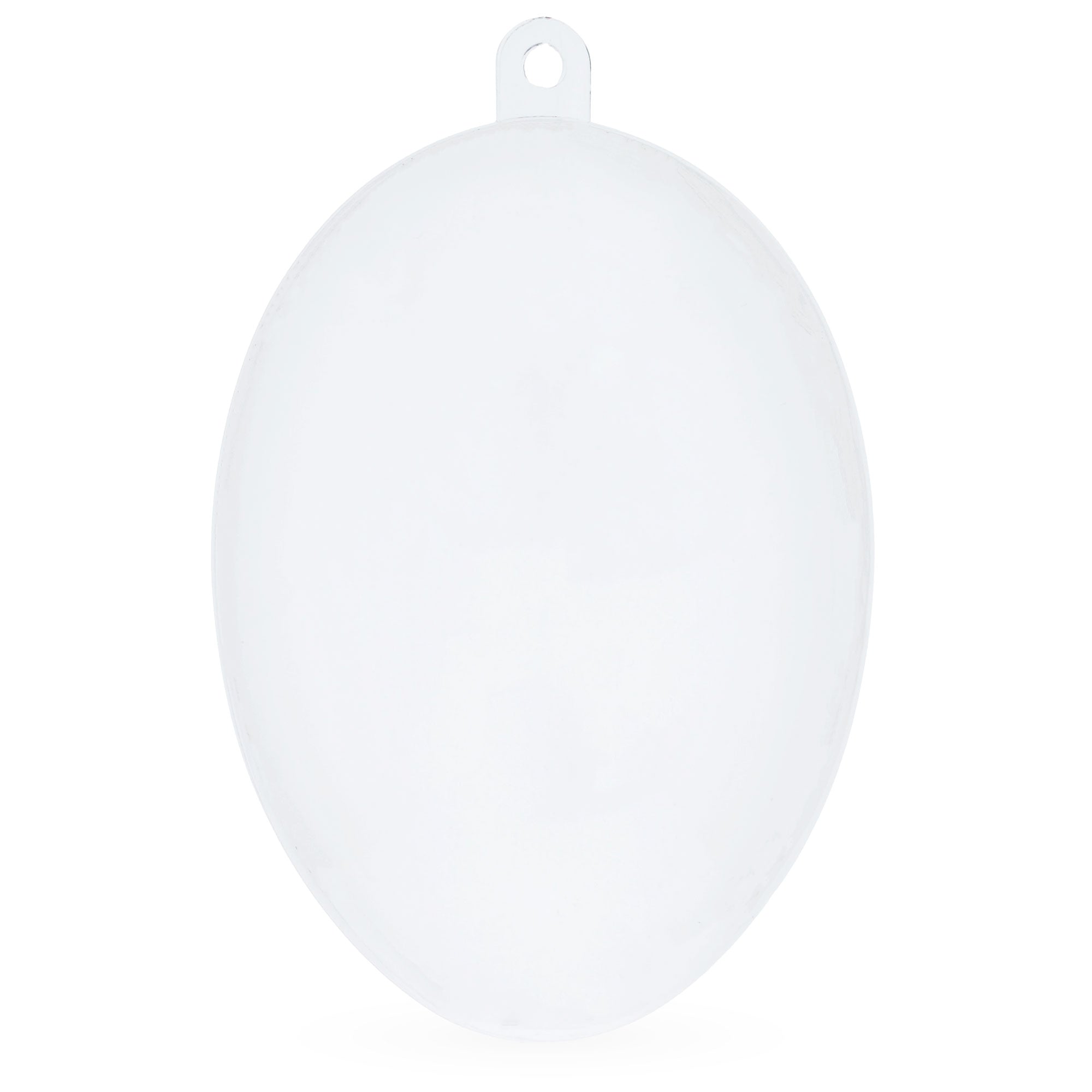 Set Of 3 Clear Plastic Egg Ornaments 4.35 Inches (100 Mm)