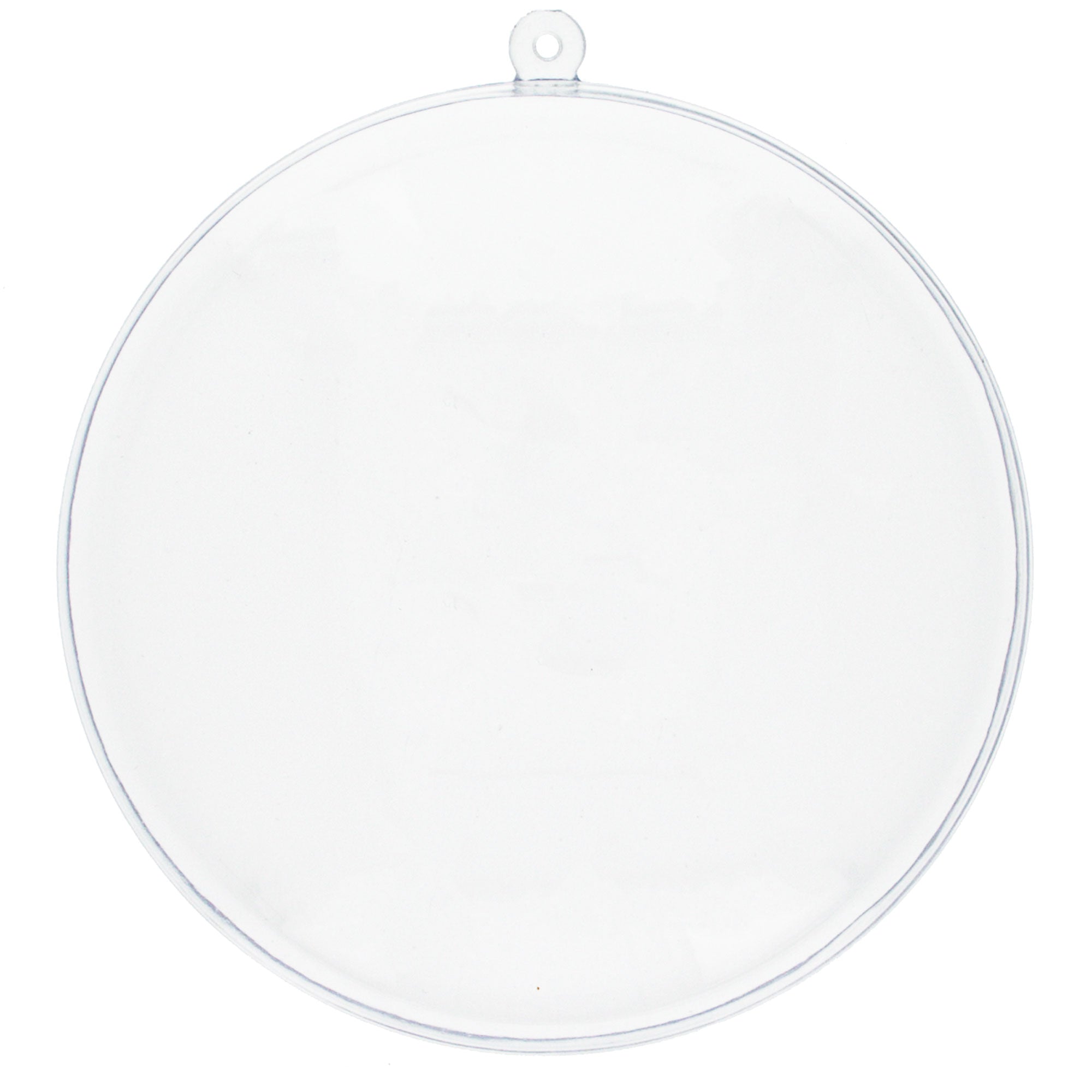 Set Of 3 Clear Plastic Disc Ornaments 4.5 Inches (110 Mm)