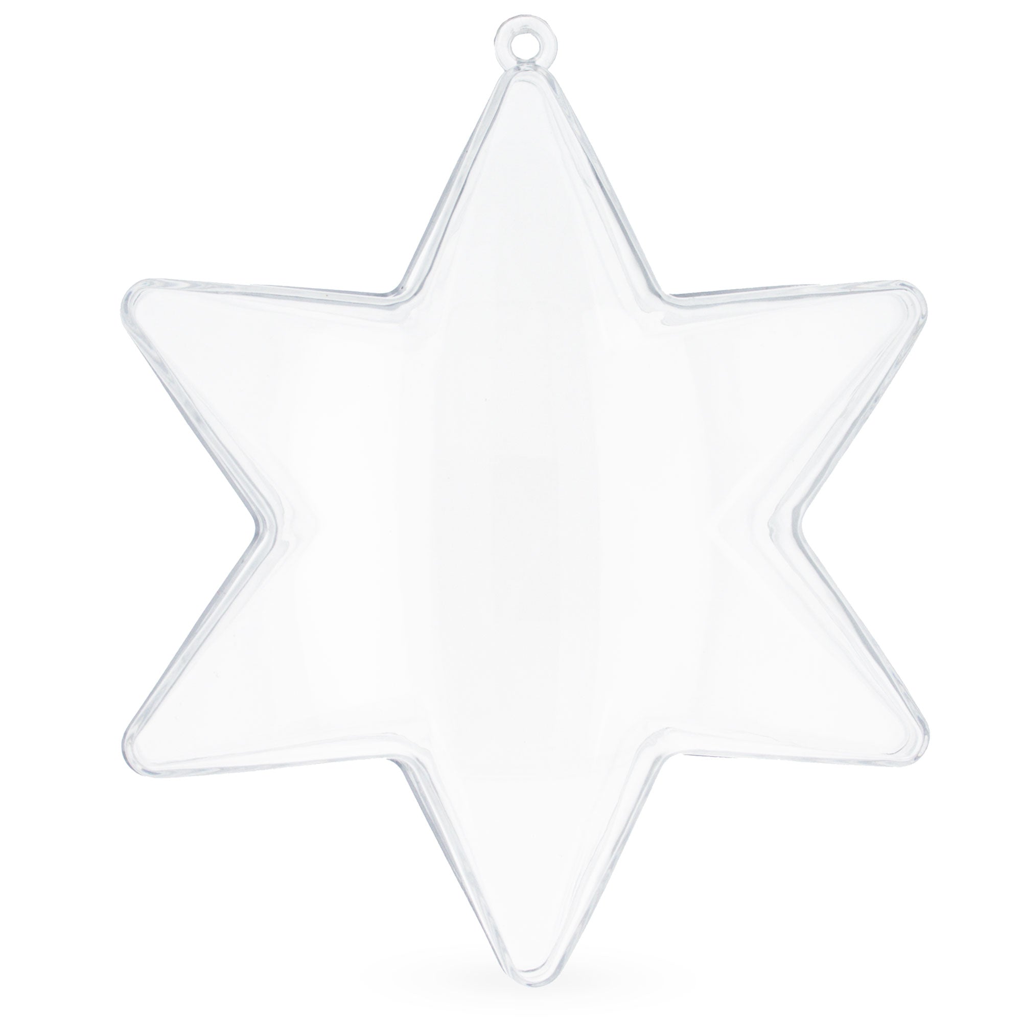 Set Of 3 Clear Plastic Hexagon Ornaments 4 Inches