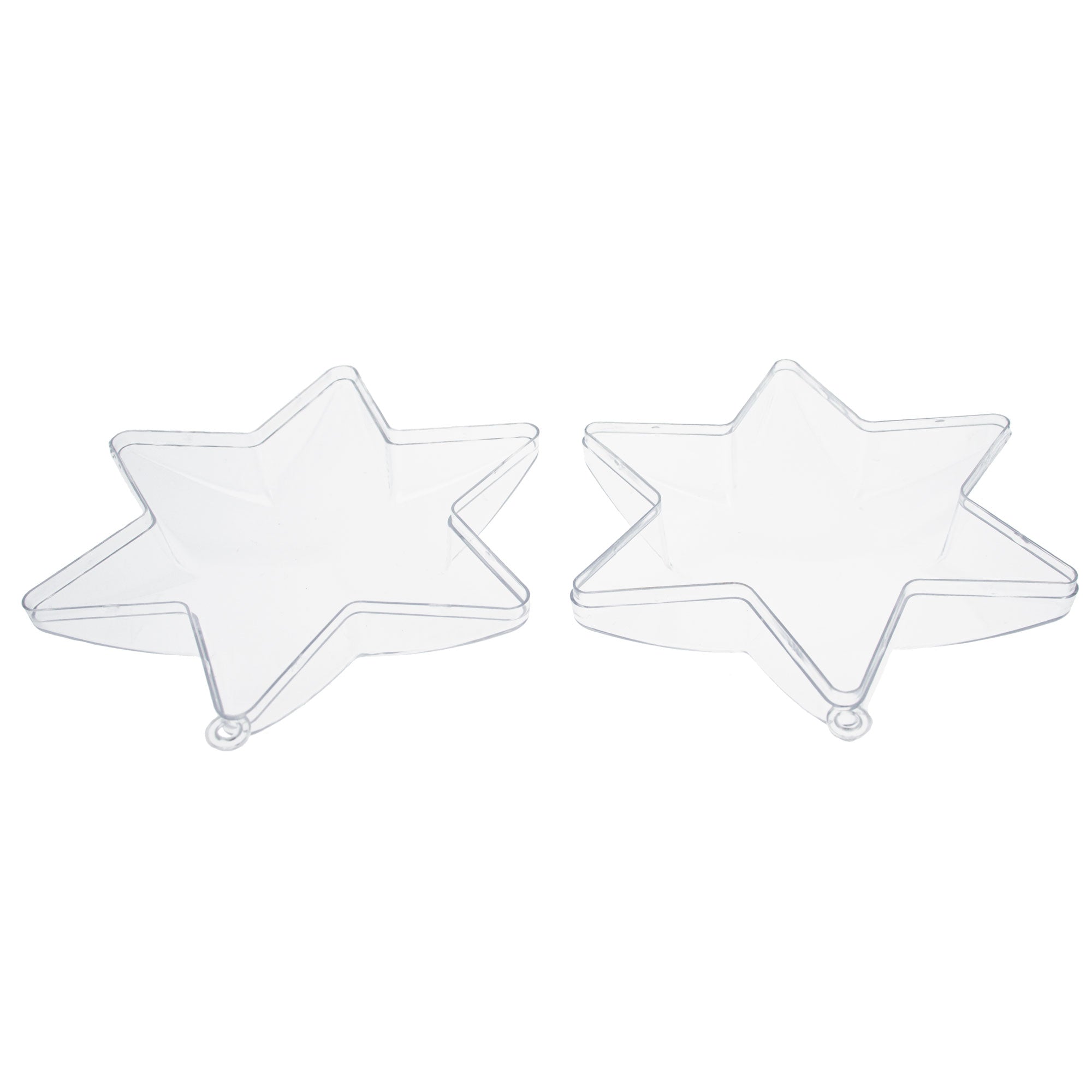 Set Of 3 Clear Plastic Hexagon Ornaments 4 Inches