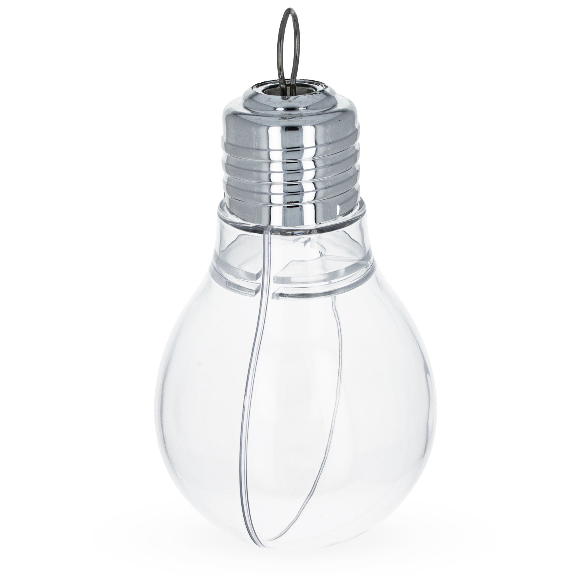 Clear Plastic Light Bulb Ornaments 5.25 Inches (133 Mm)