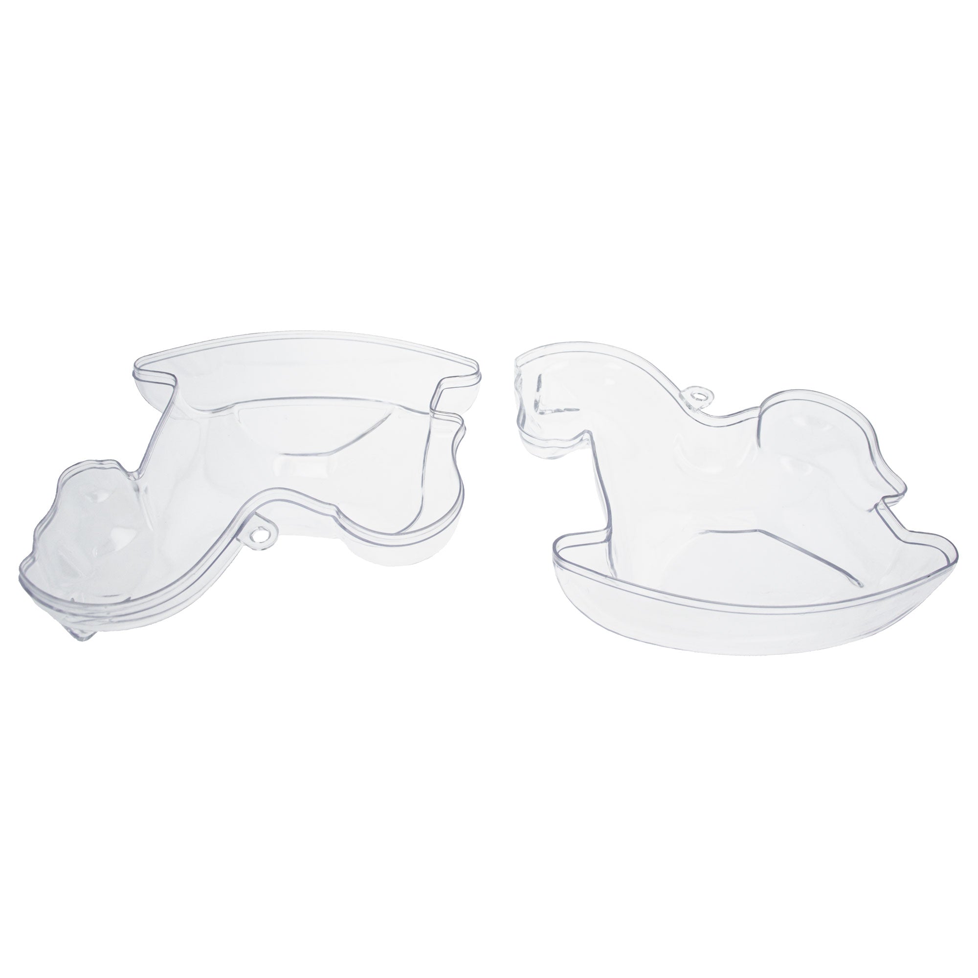 Clear Plastic Rocking Horse Ornaments 3.4 Inches (86 Mm)