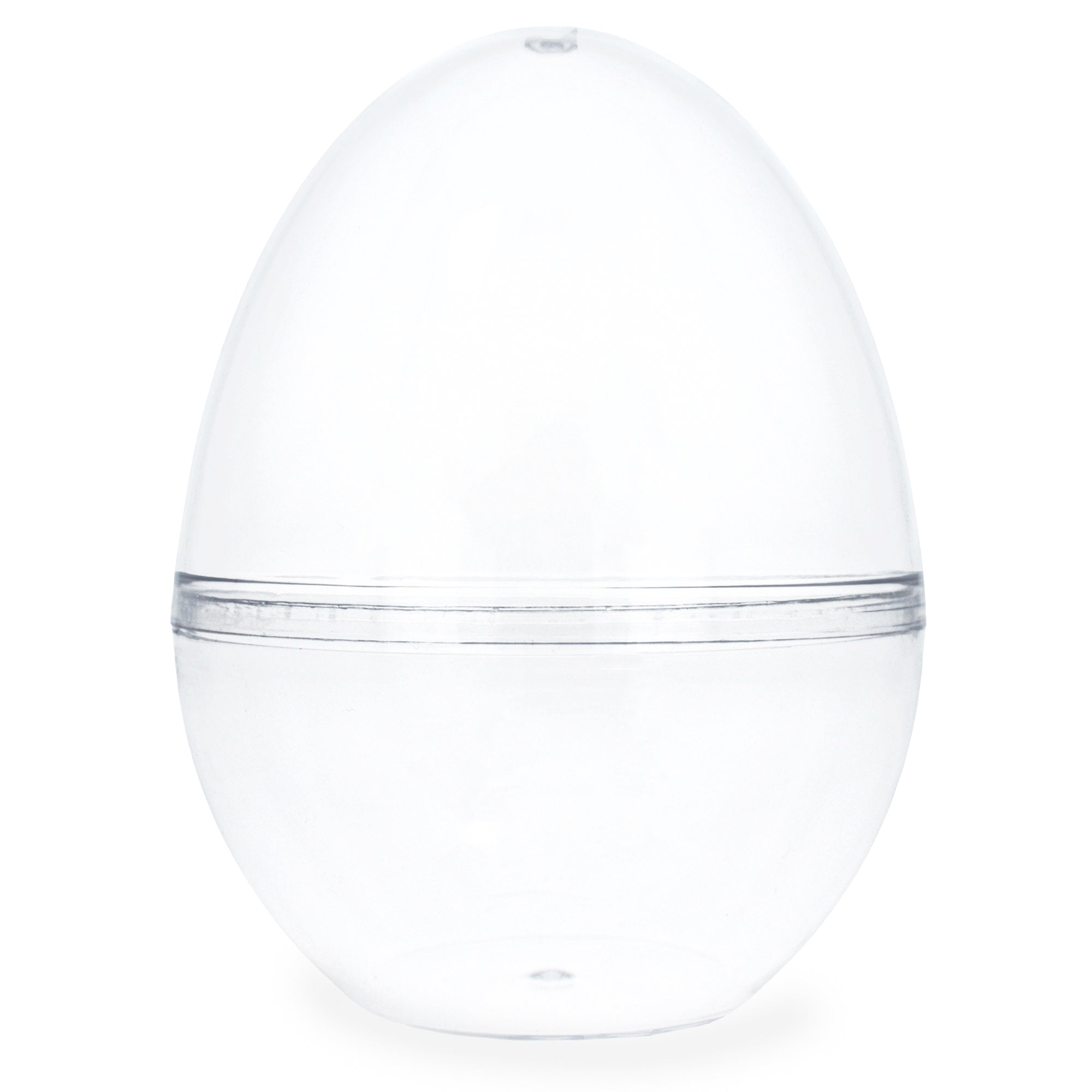 Set Of 3 Clear Plastic Standing Egg Ornaments 3.58 Inches (91 Mm)