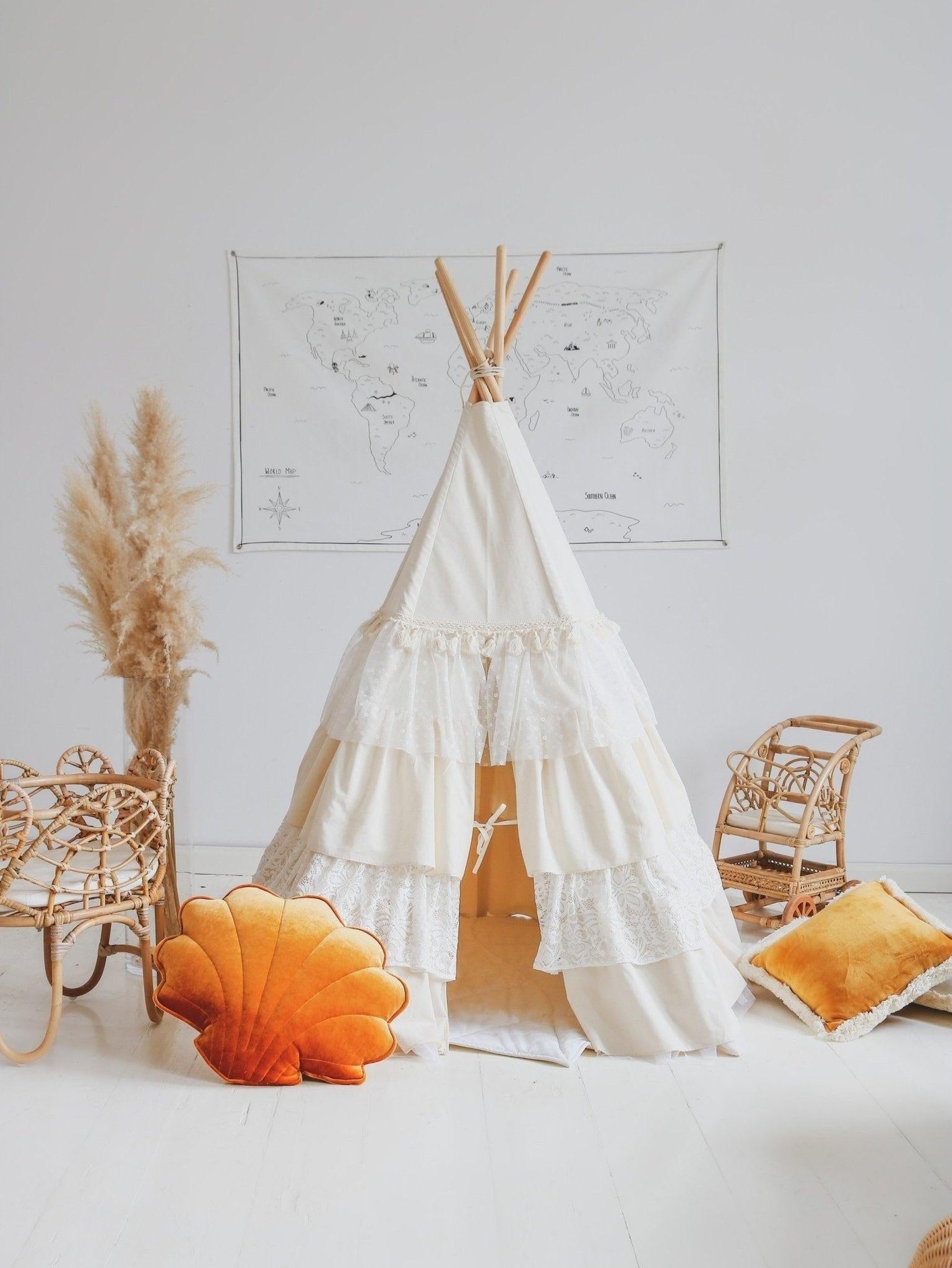 shabby Chic Teepee Tent With Frills