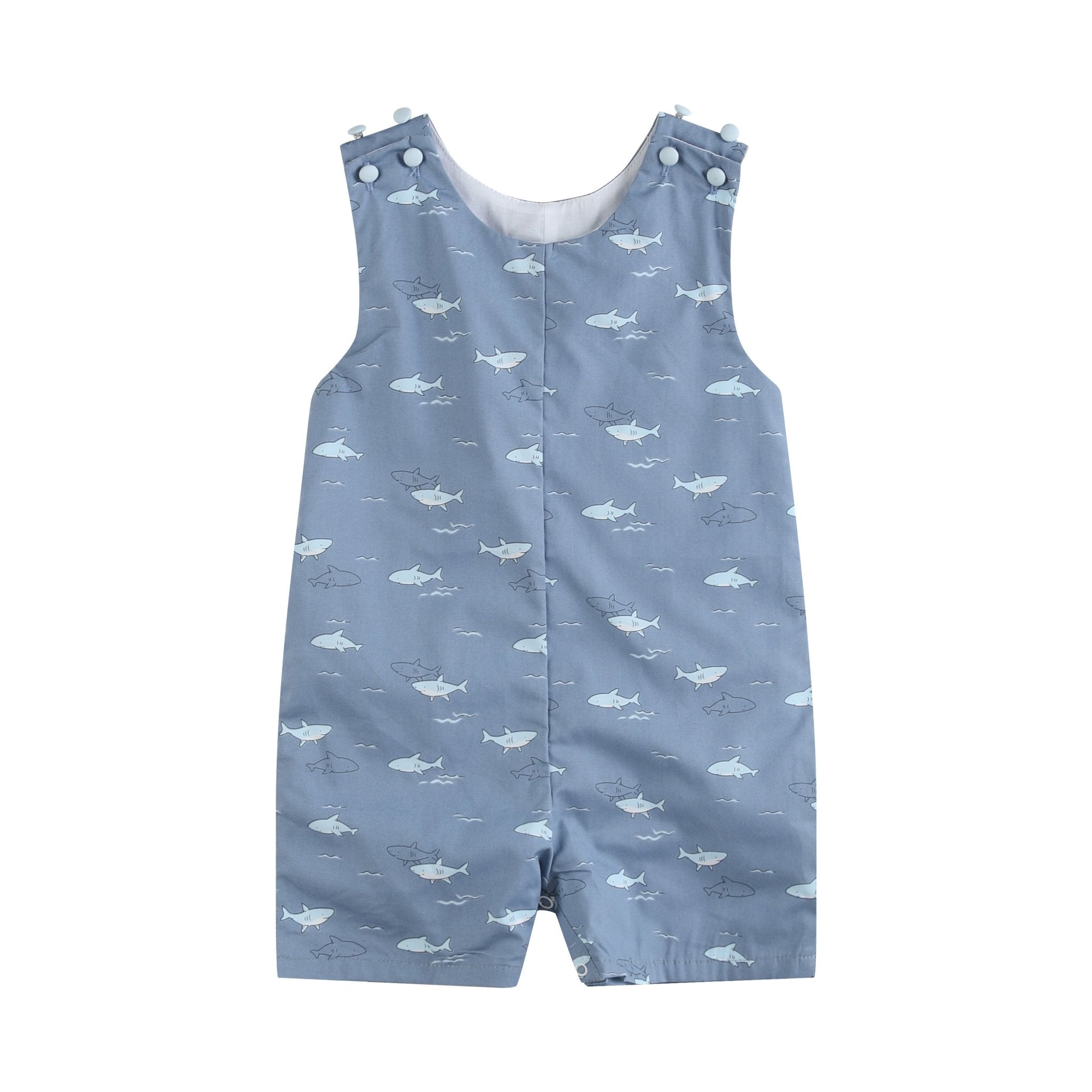 Shark Print Shortalls