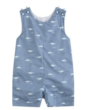 Shark Print Shortalls