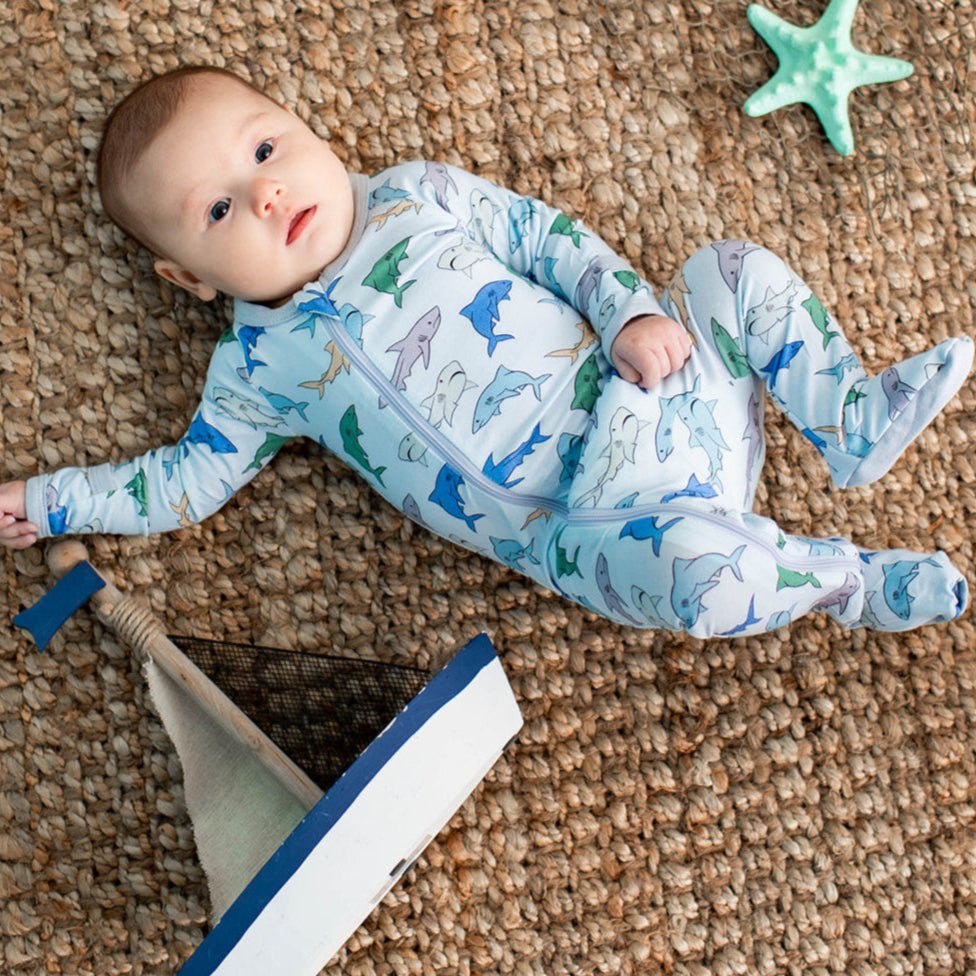 Shark Snuggles Footie