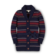 Shawl Collar Cardigan With Waist Tie - Baby