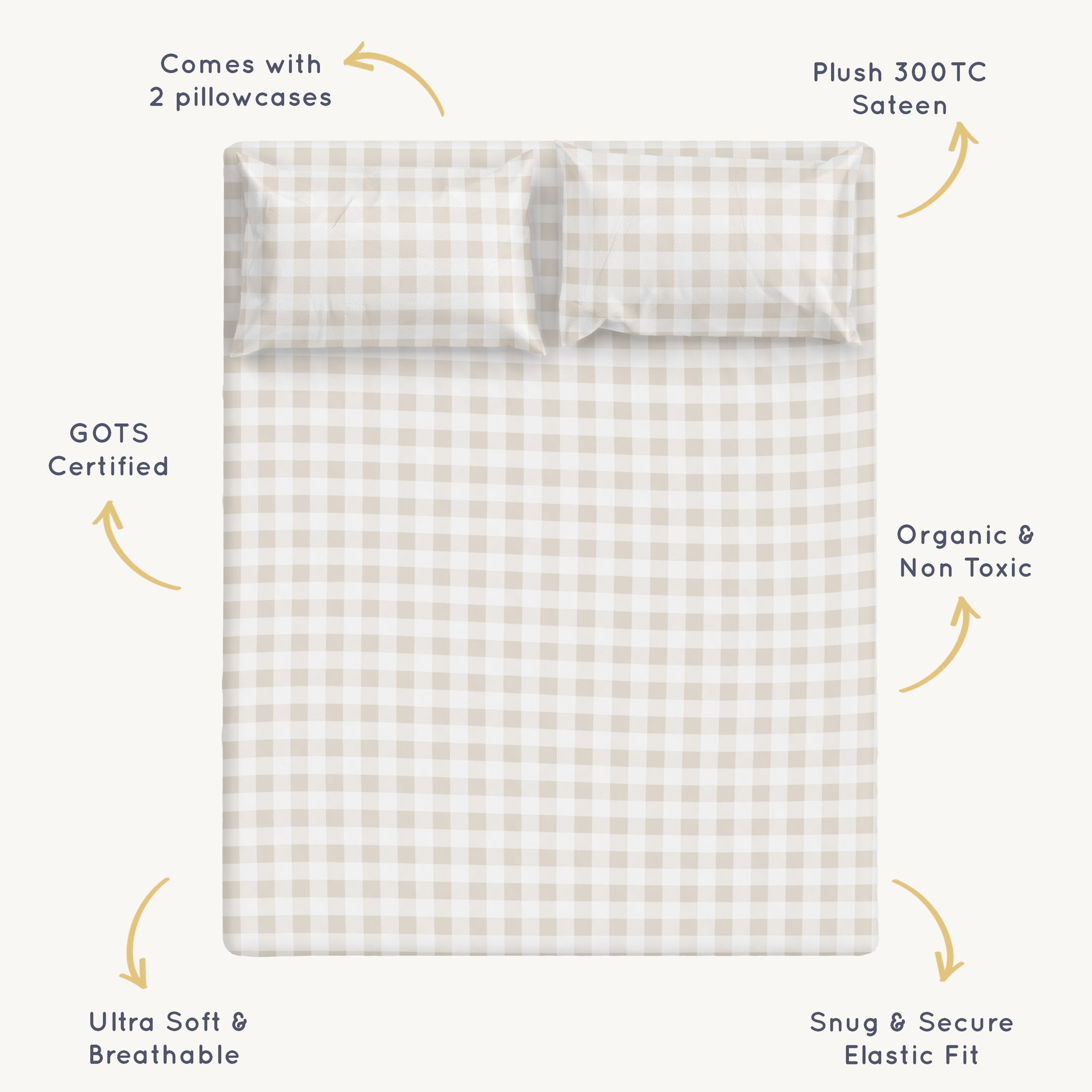 Organic Cotton Sheet Set - Plaid