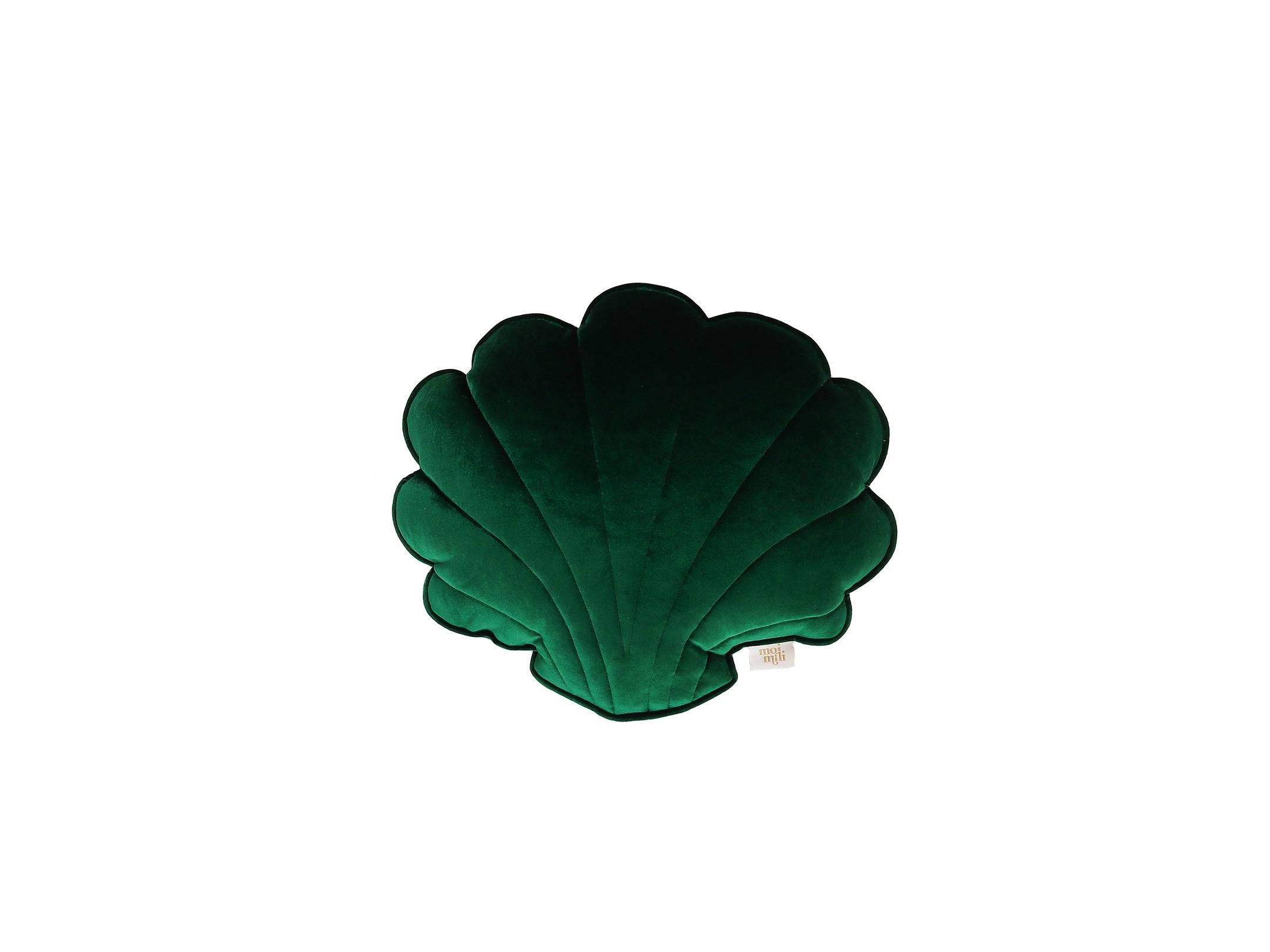 Velvet Emerald Pearl Shell Pillow