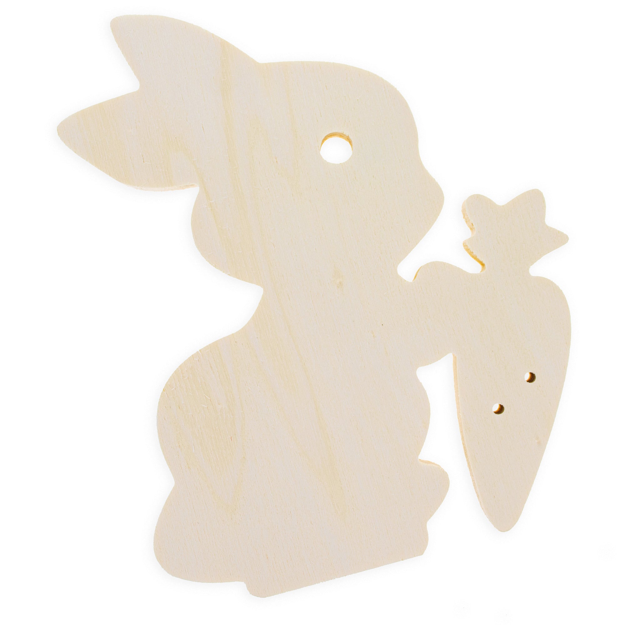 Unfinished Wooden Bunny Shape Cutout Diy Craft 7 Inches