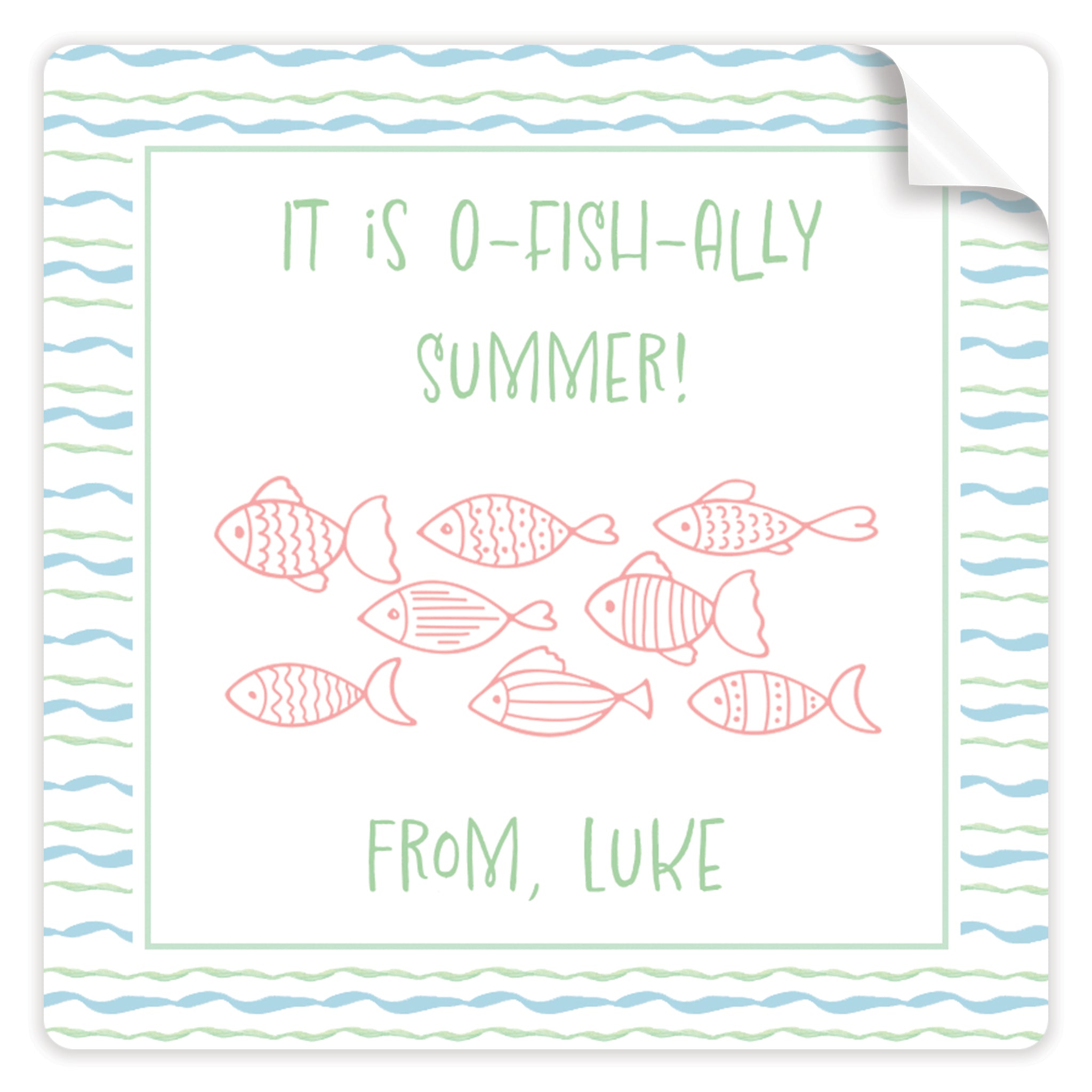 O-fish-ally Summer Stickers