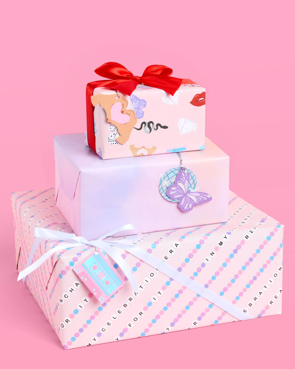 Gifting Era Wrapping Paper Set - 12 Sheets + 16 Tags