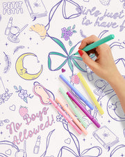 Sweet Dreams Paper Tablecloth - Coloring Tablecloth