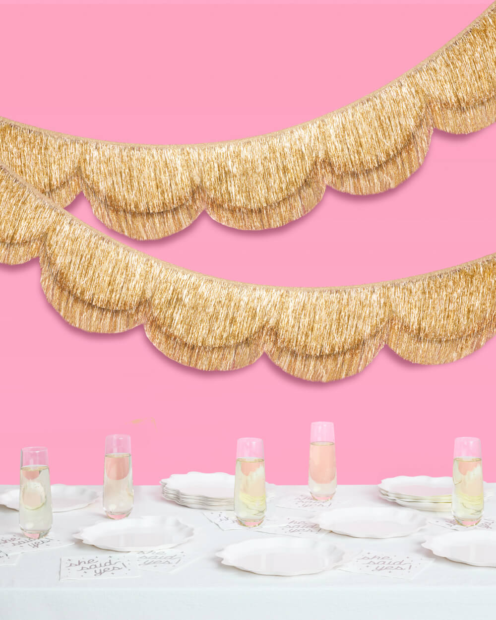 Stay Golden Fringe - Scalloped Banner