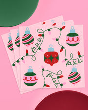Deck The Halls Napkins - 25 Square Napkins