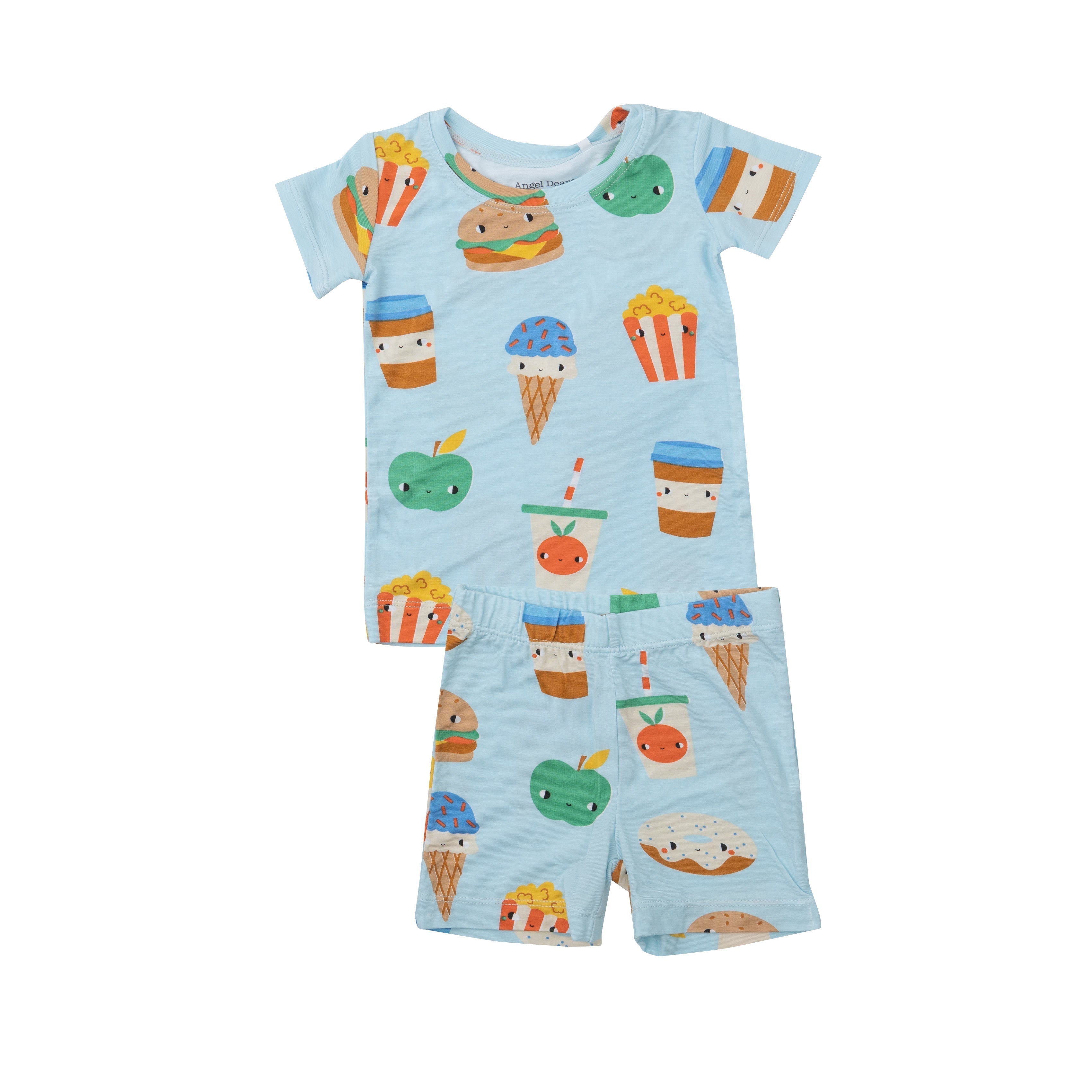 Short Lounge Wear Set - Send Snacks Blue