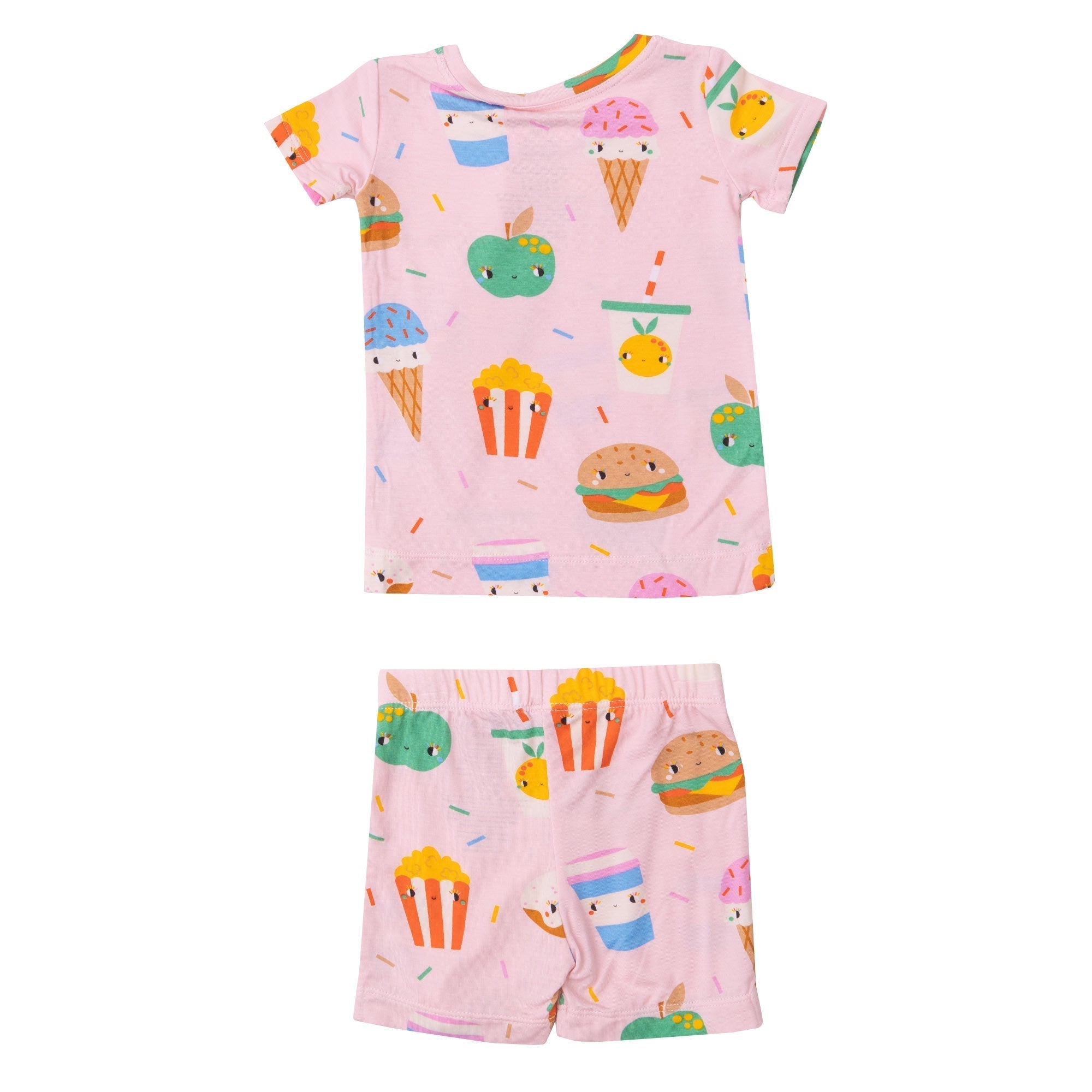 Short Lounge Wear Set - Send Snacks Pink