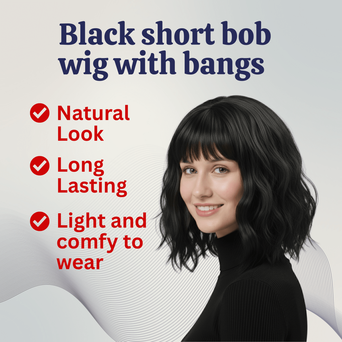 Short Wavy Bob Wig