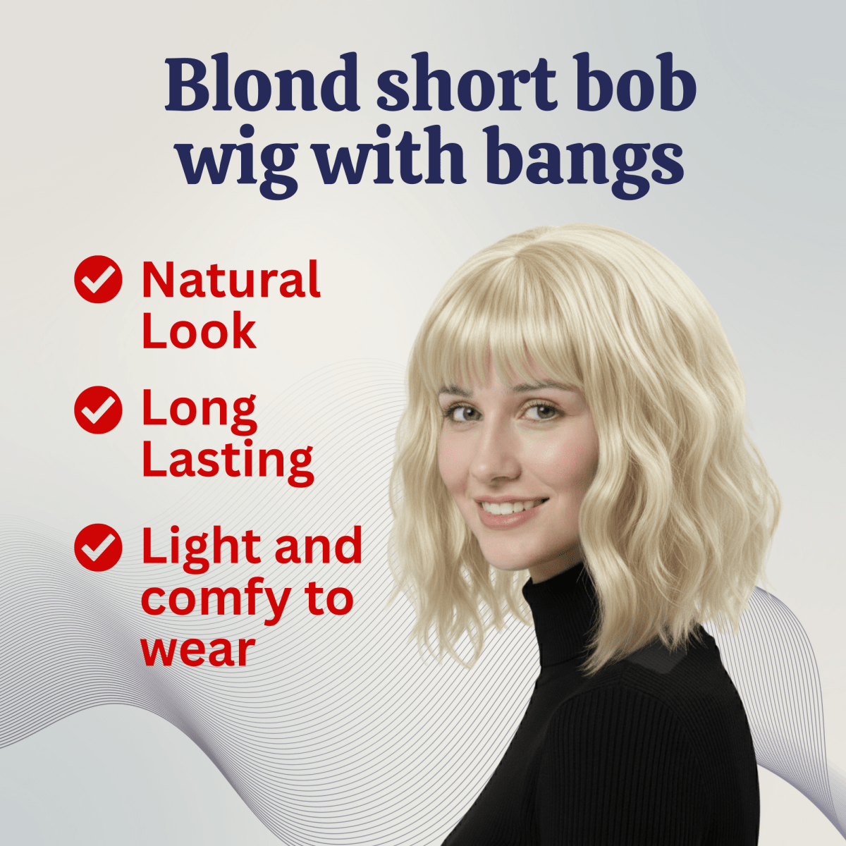 Short Wavy Bob Wig
