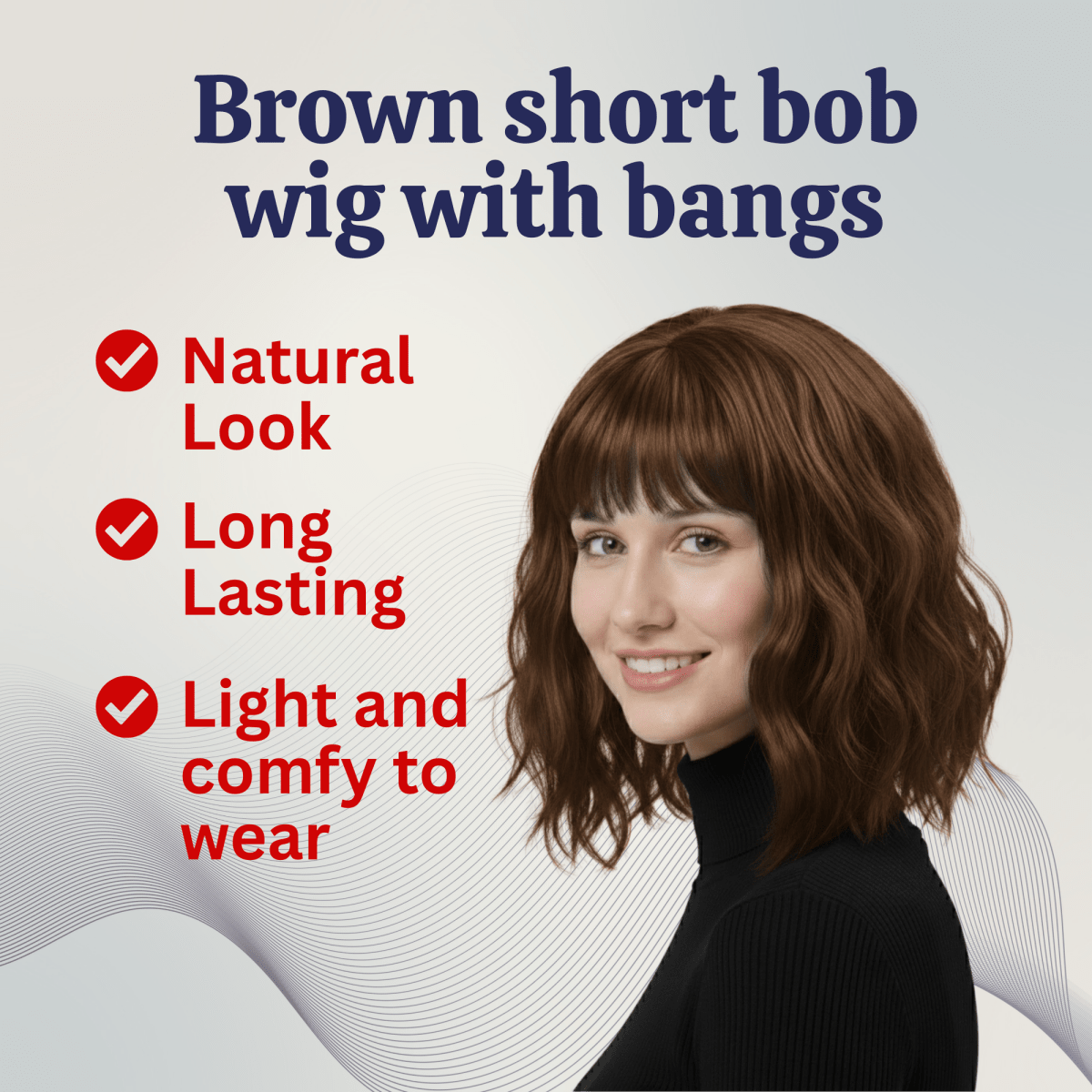 Short Wavy Bob Wig