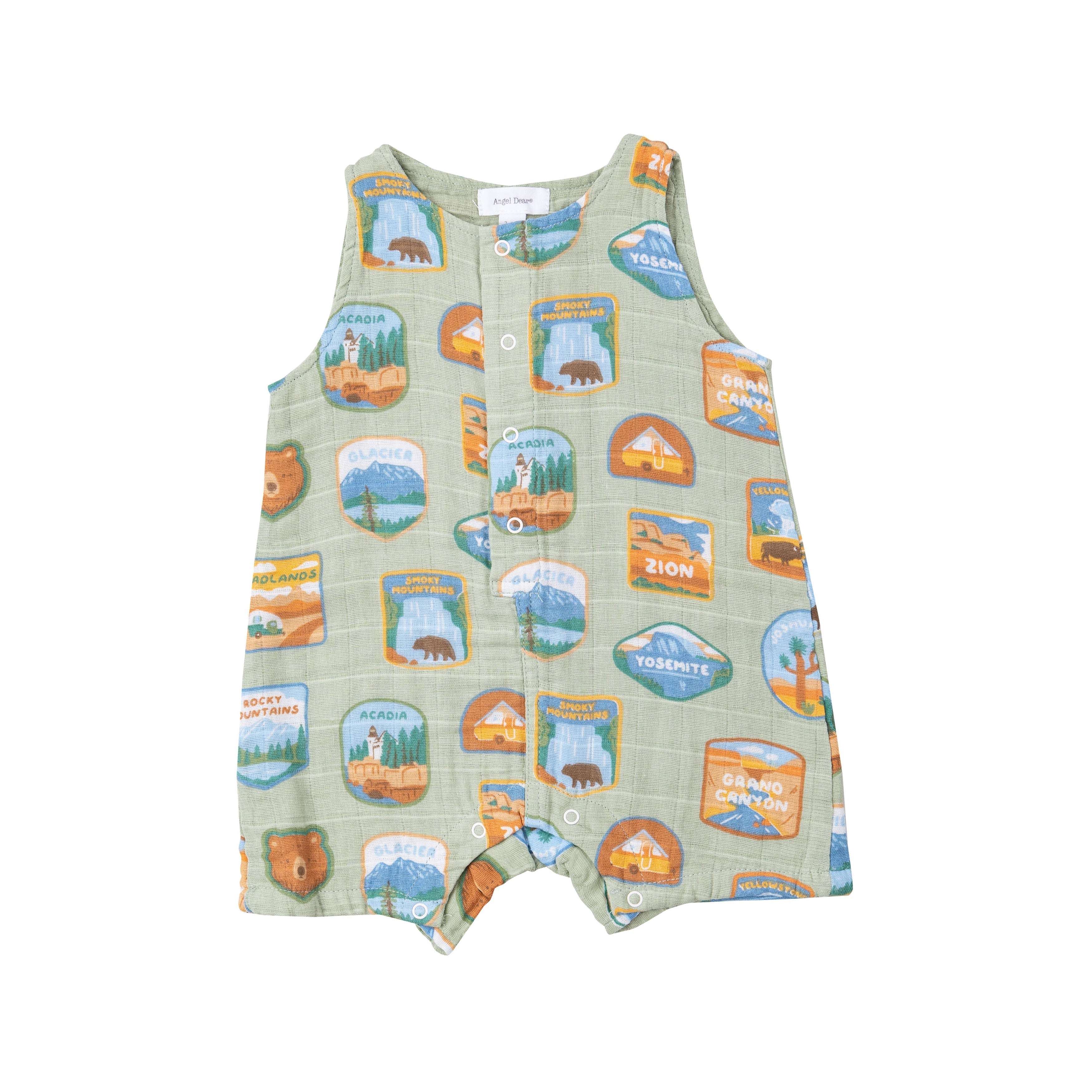 Shortie Romper - National Park Patches