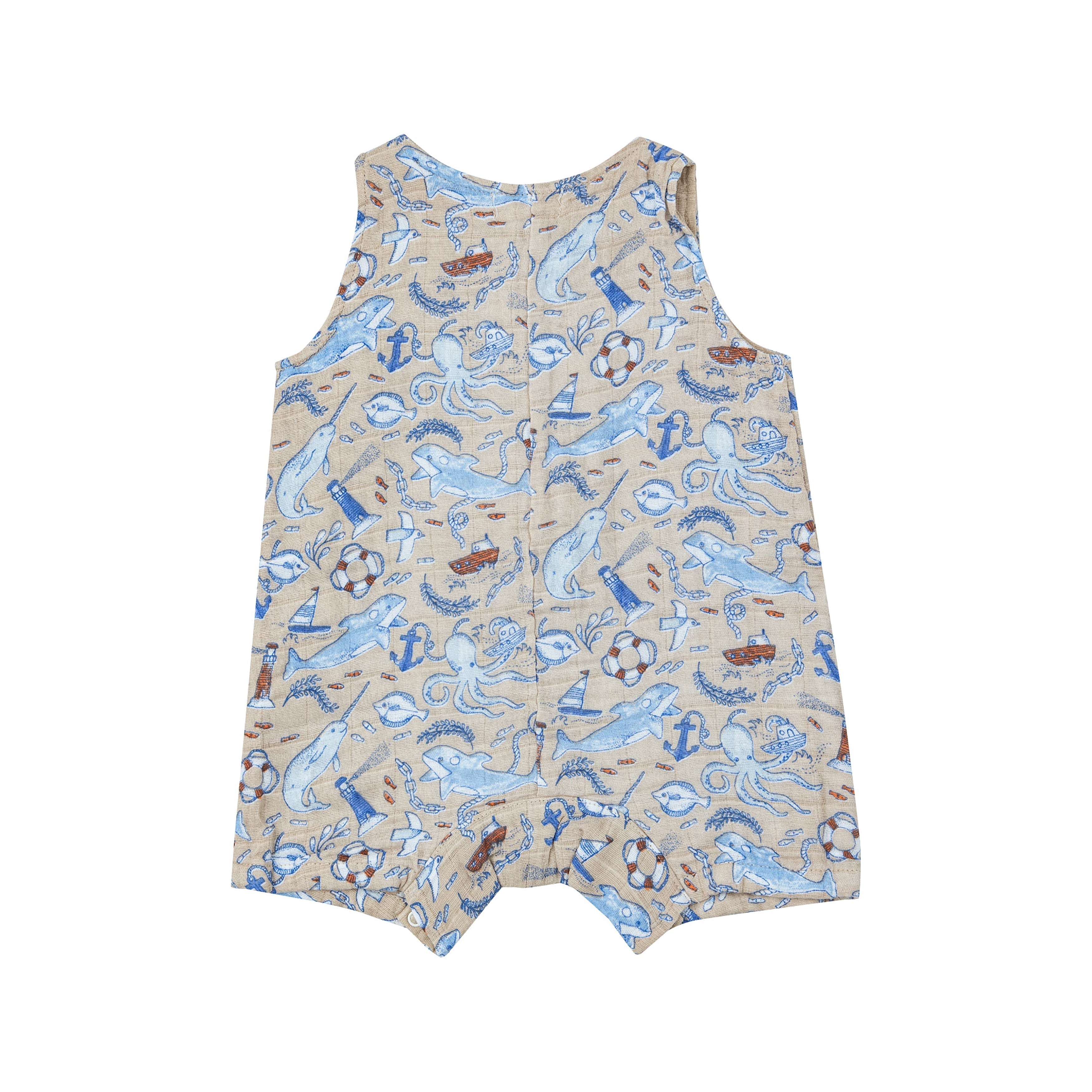 Shortie Romper - Nautical Notebook