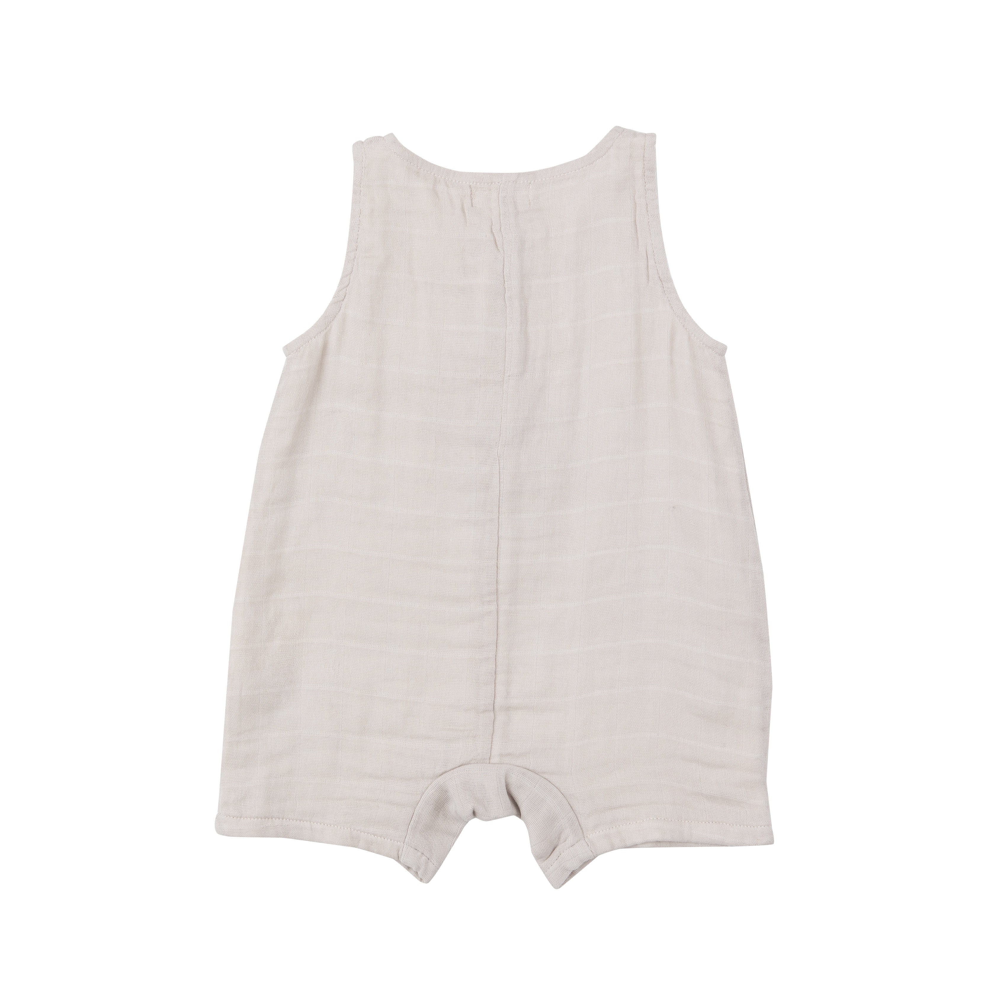 Shortie Romper - Oatmeal Solid Muslin